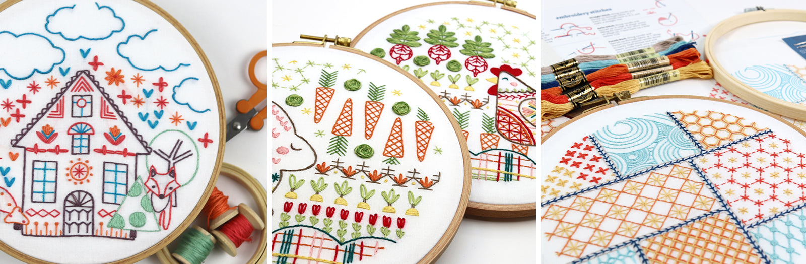 Learn Hand Embroidery with a Beginner Kit or Pattern – Stitched