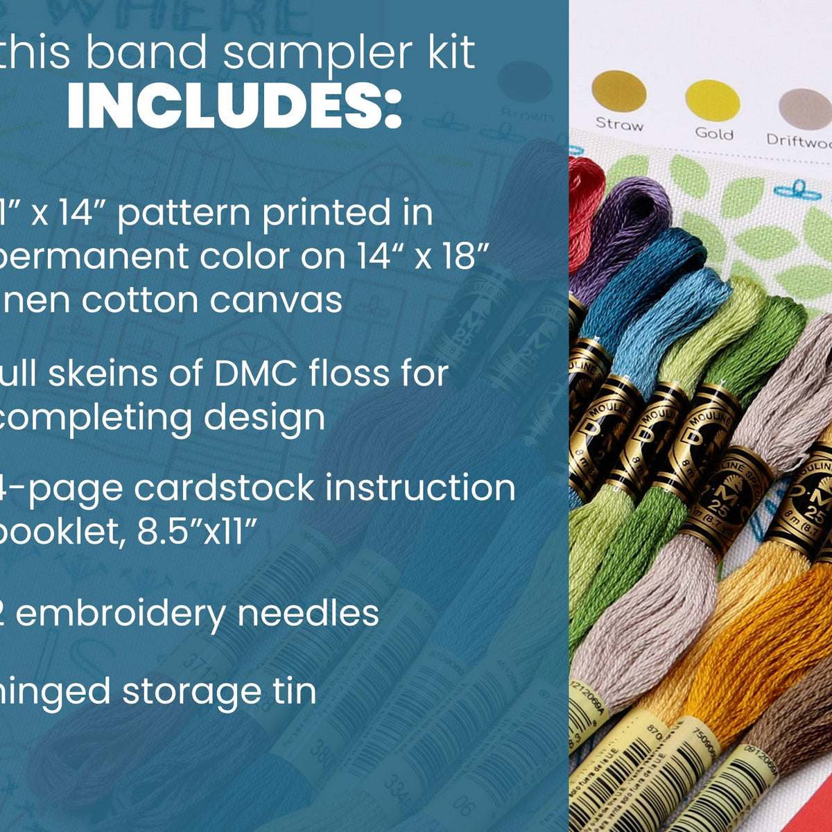 Home House Traditional Sampler Embroidery Kit by Stitched Stories ...