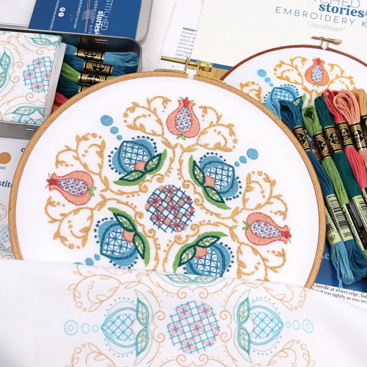 Jacobean Florals Embroidery Kit – Stitched Stories