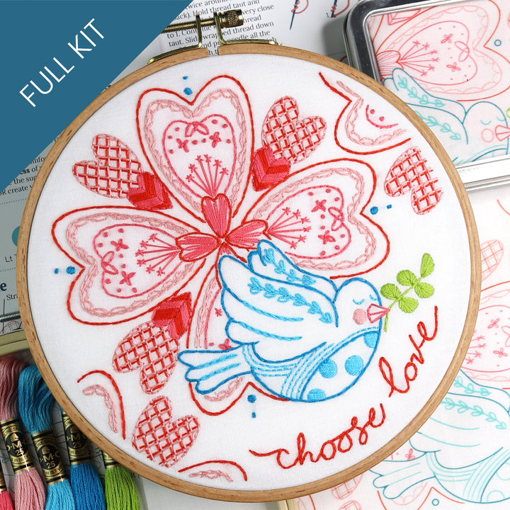Choose Love Embroidery Kit - Stitched Stories