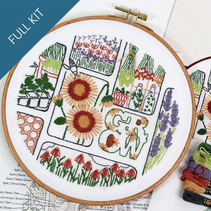 Grow Embroidery Kit - Stitched Stories