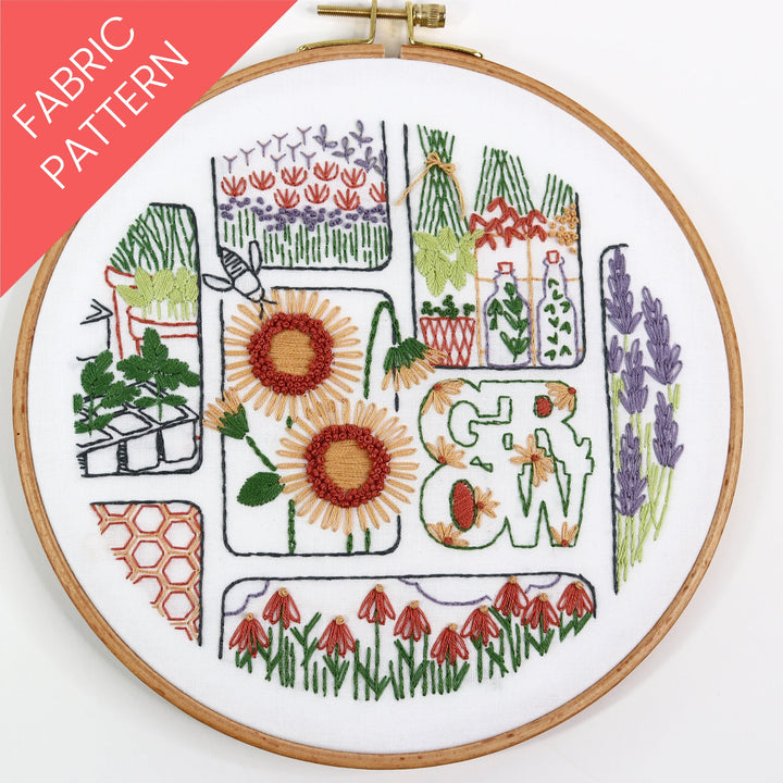 Grow Printed Fabric Pattern - Stitched Stories