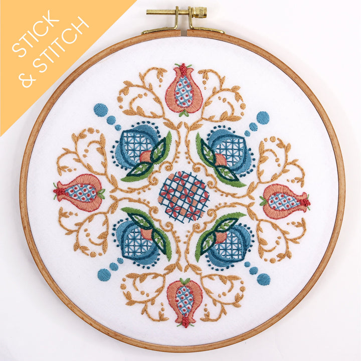 Jacobean Stick & Stitch Water-Soluble Pattern - Stitched Stories