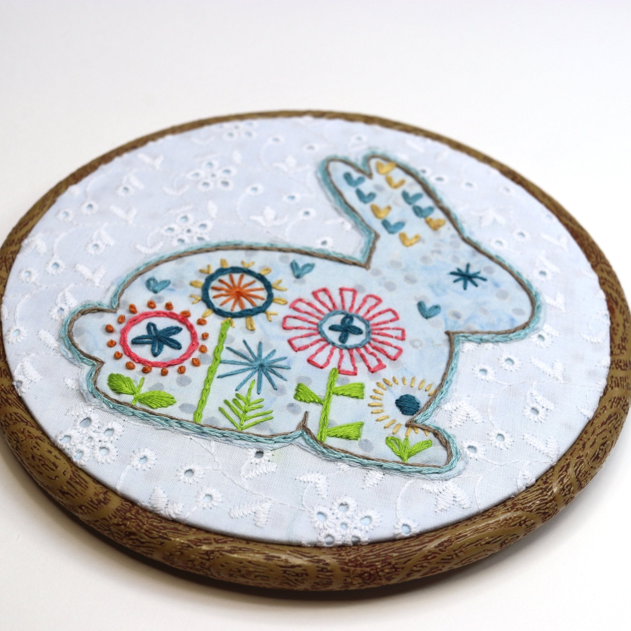 6" Flexible Faux Wood Round Hoop by Anchor - Stitched Stories