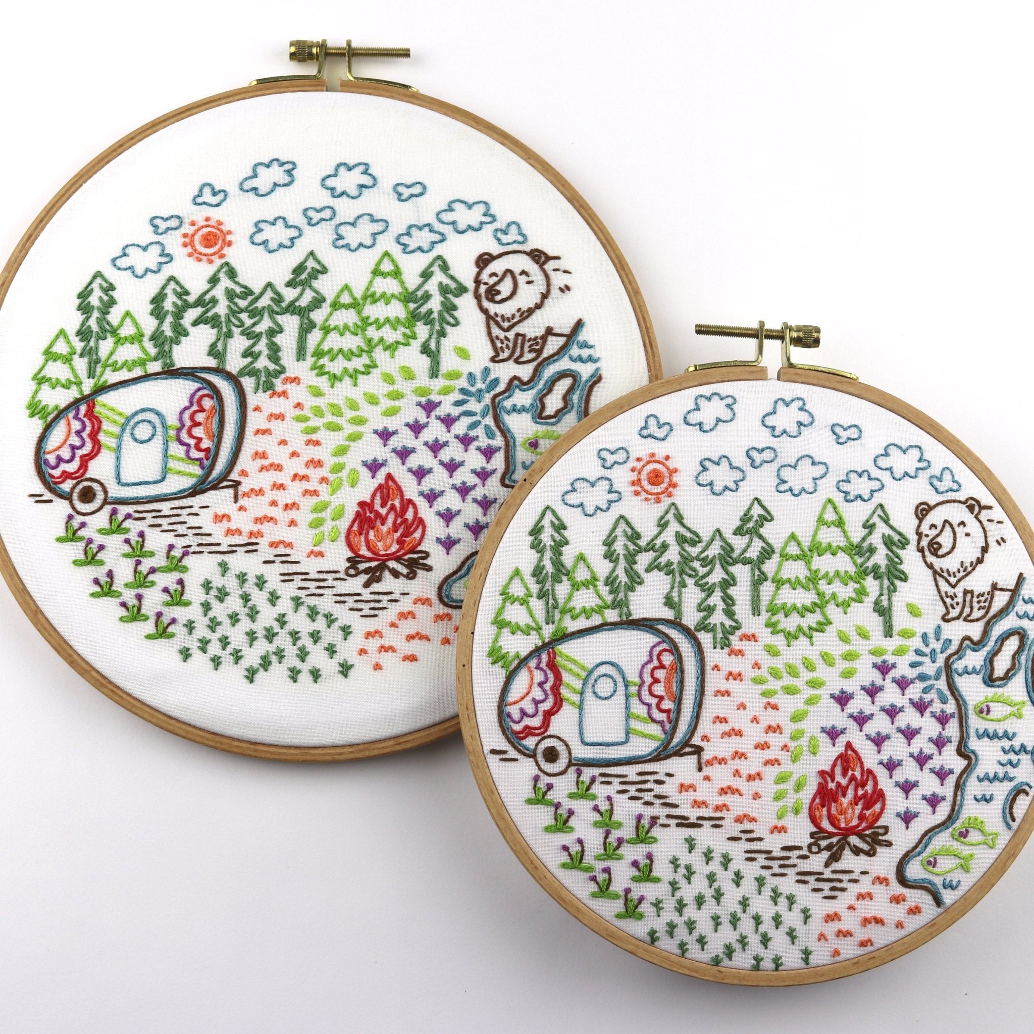 6.75" Beechwood Hoop for Finished Project Display - Stitched Stories