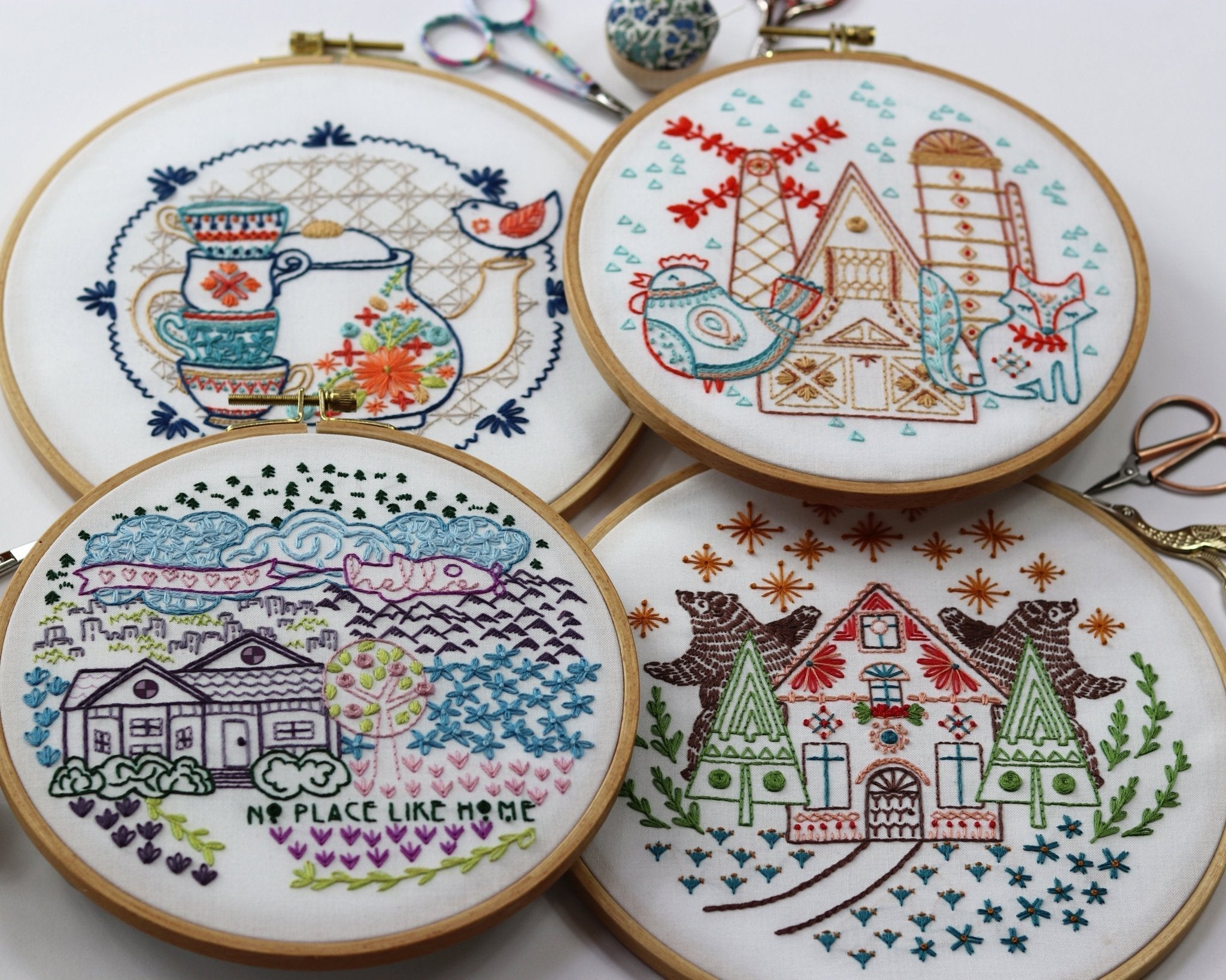 6.75" Beechwood Hoop for Finished Project Display - Stitched Stories