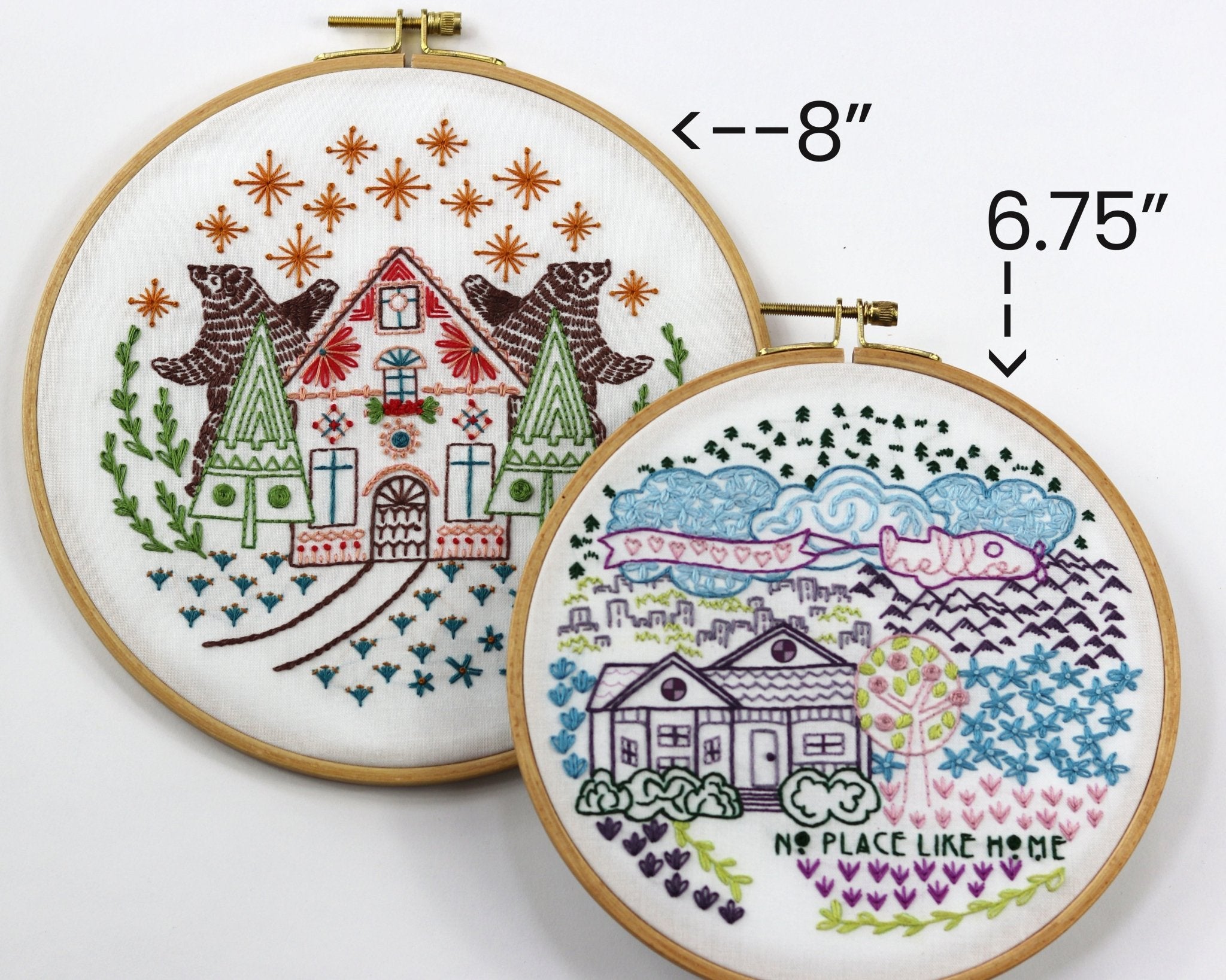 8" Beechwood Hoop for Finished Project Display - Stitched Stories