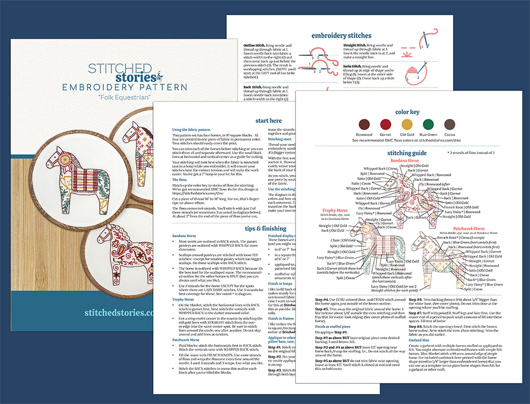 Stick & Stitch Motifs: Folk Equestrian
