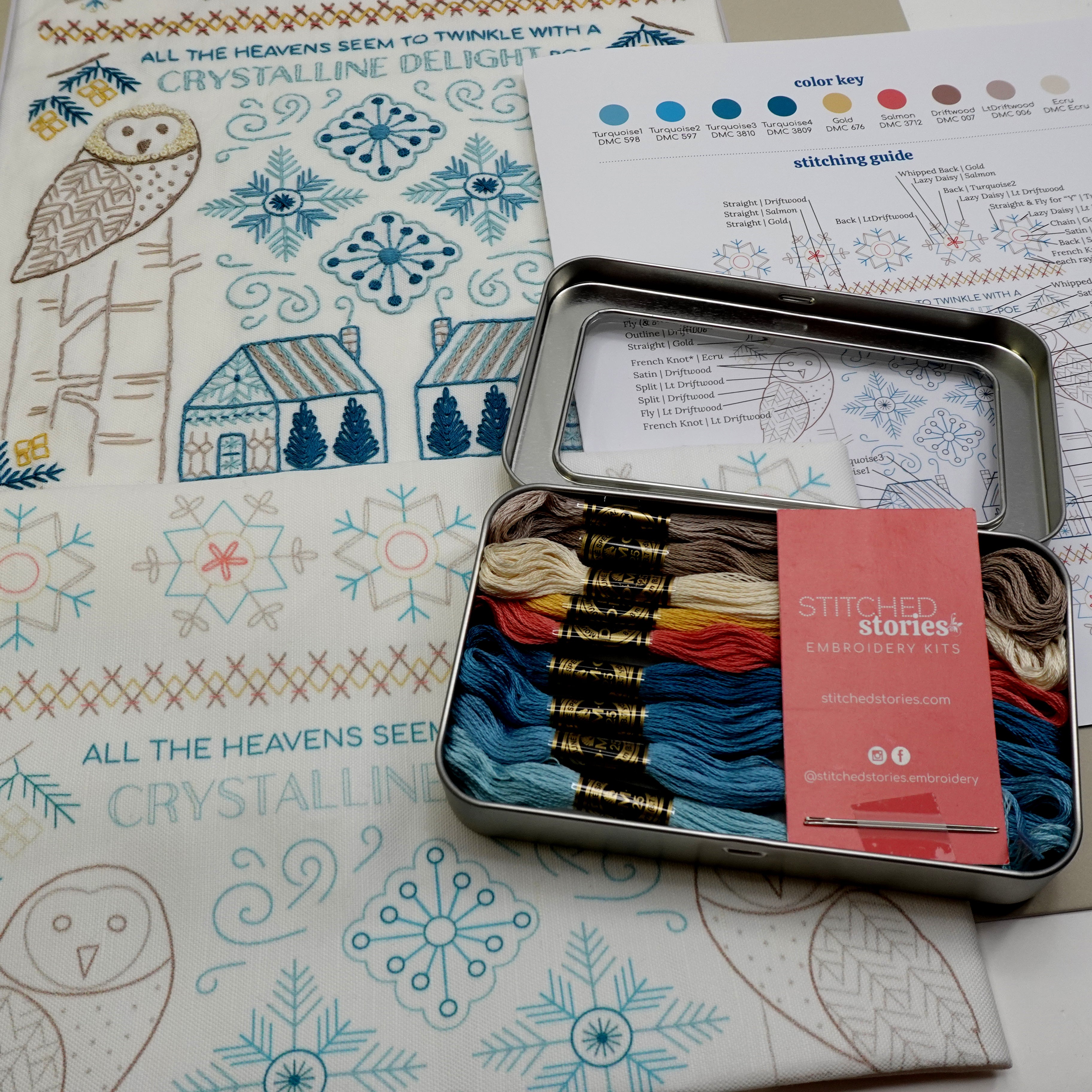 Seasonal Stitch Sampler Embroidery Kit Bundle of 3