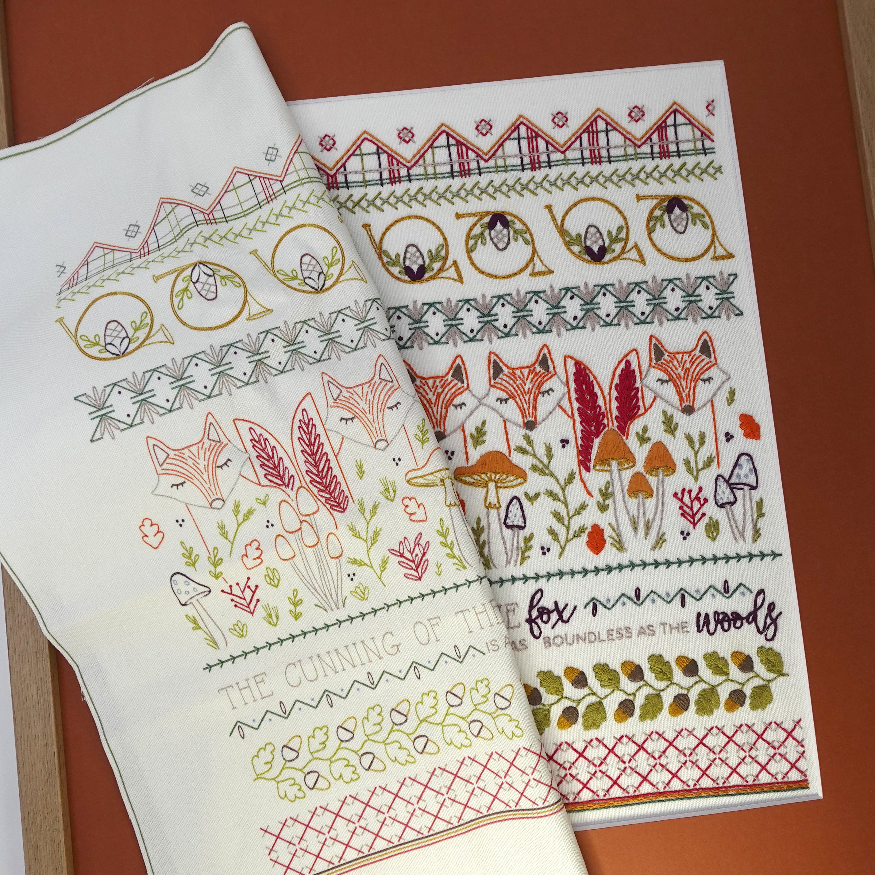 Through the Woods Sampler Embroidery Pattern Bundle of 3