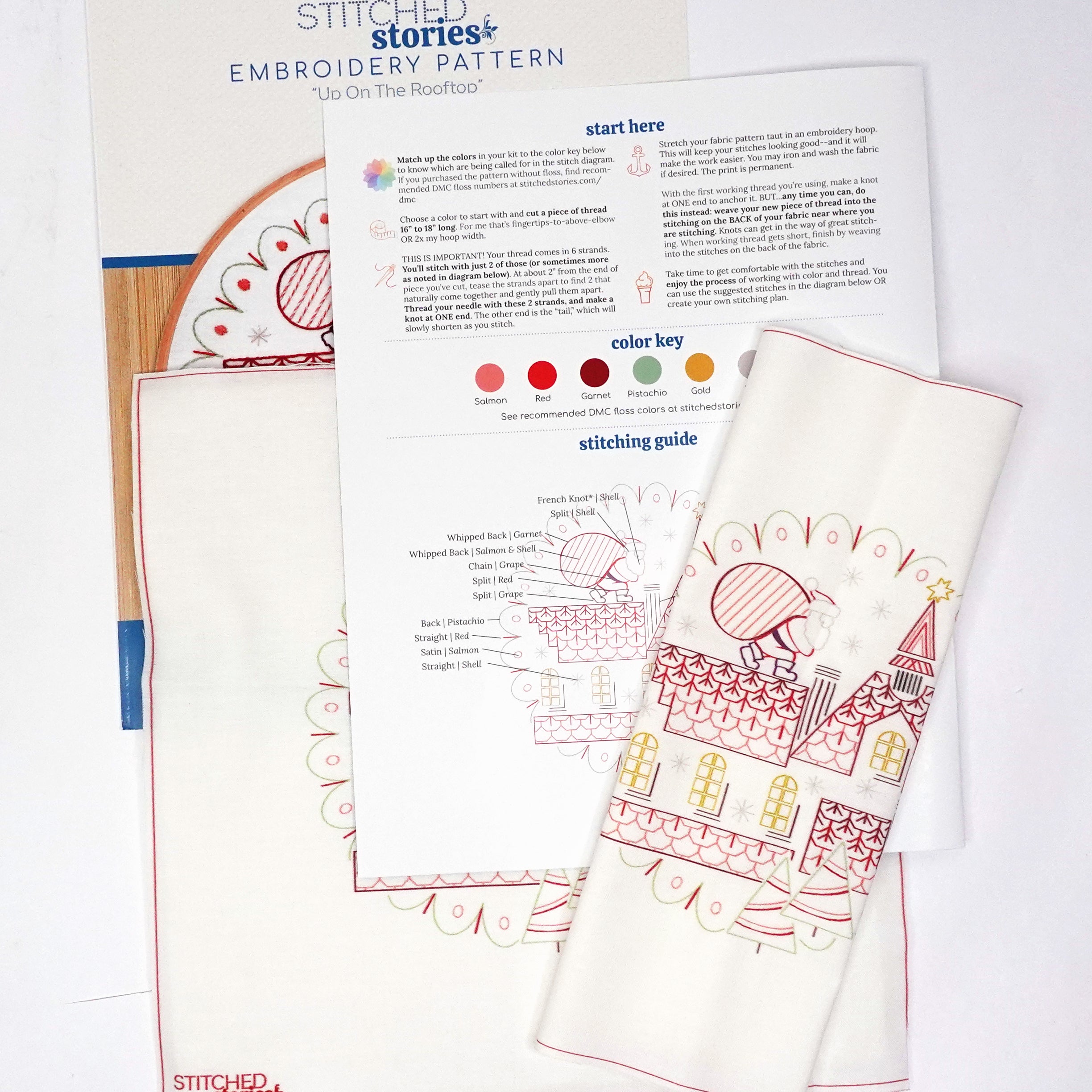 Crimson Christmas Bundle of 3 Embroidery Patterns