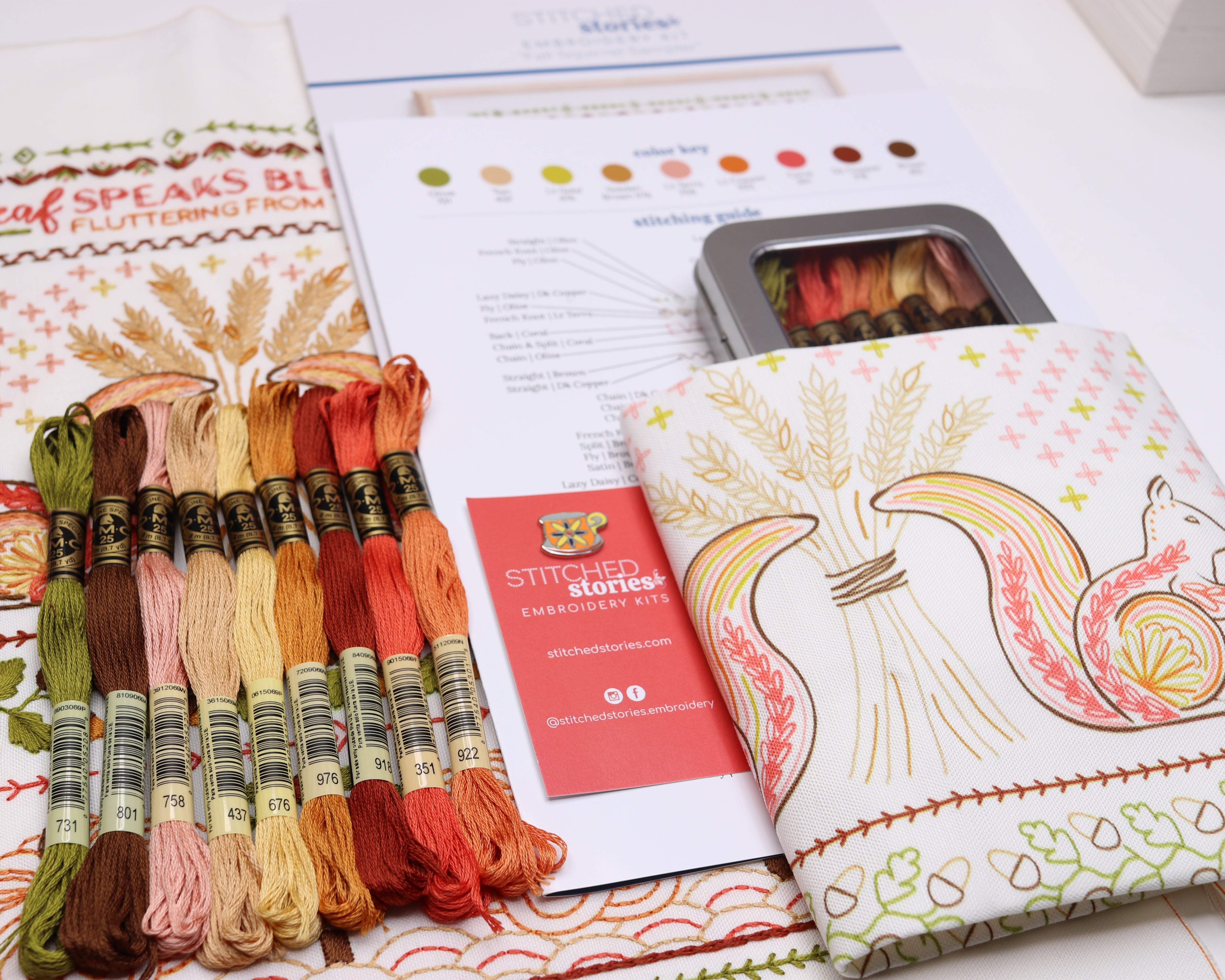 Through The Woods Sampler Embroidery Kit Bundle of 3