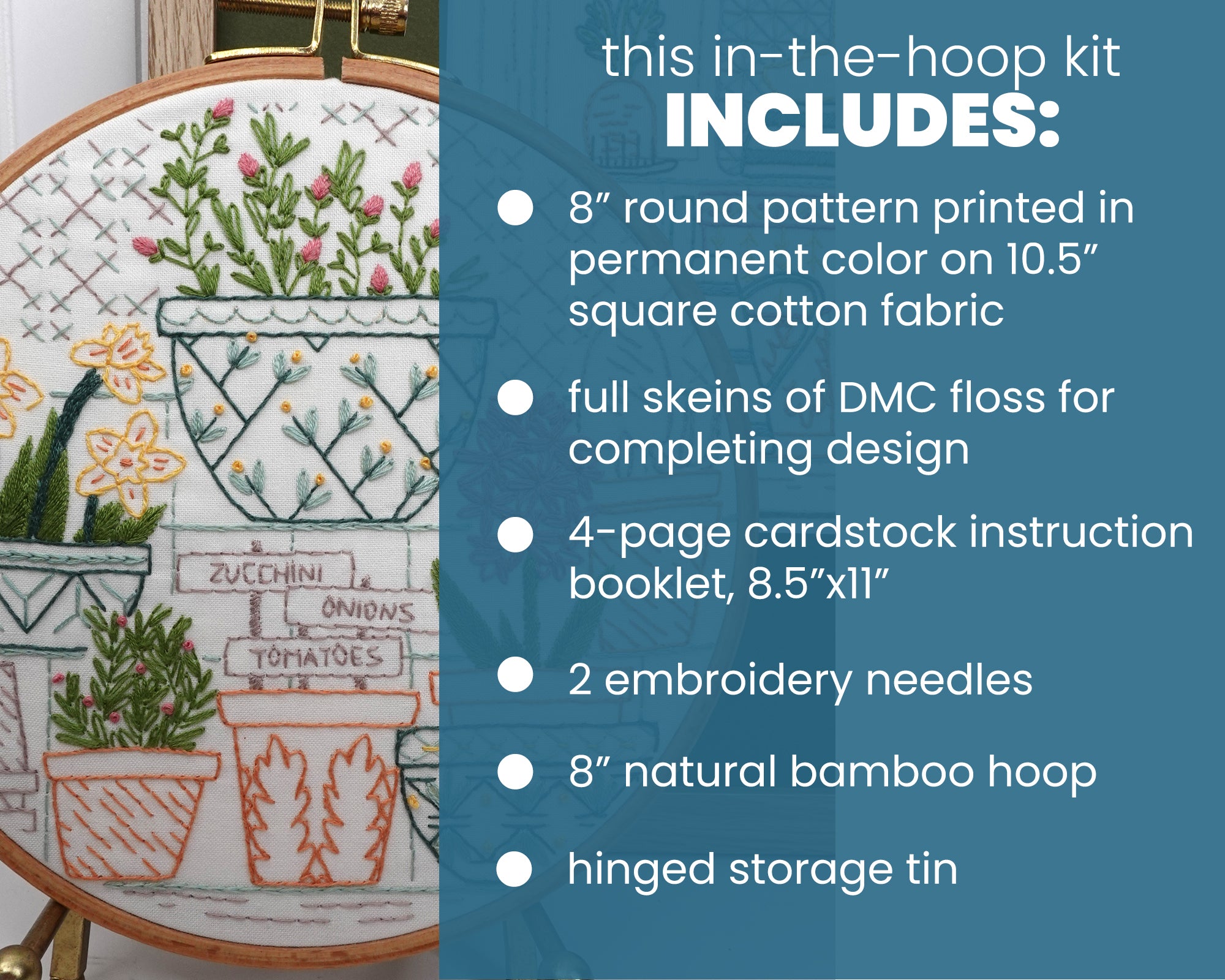 Potting Table Embroidery Kit