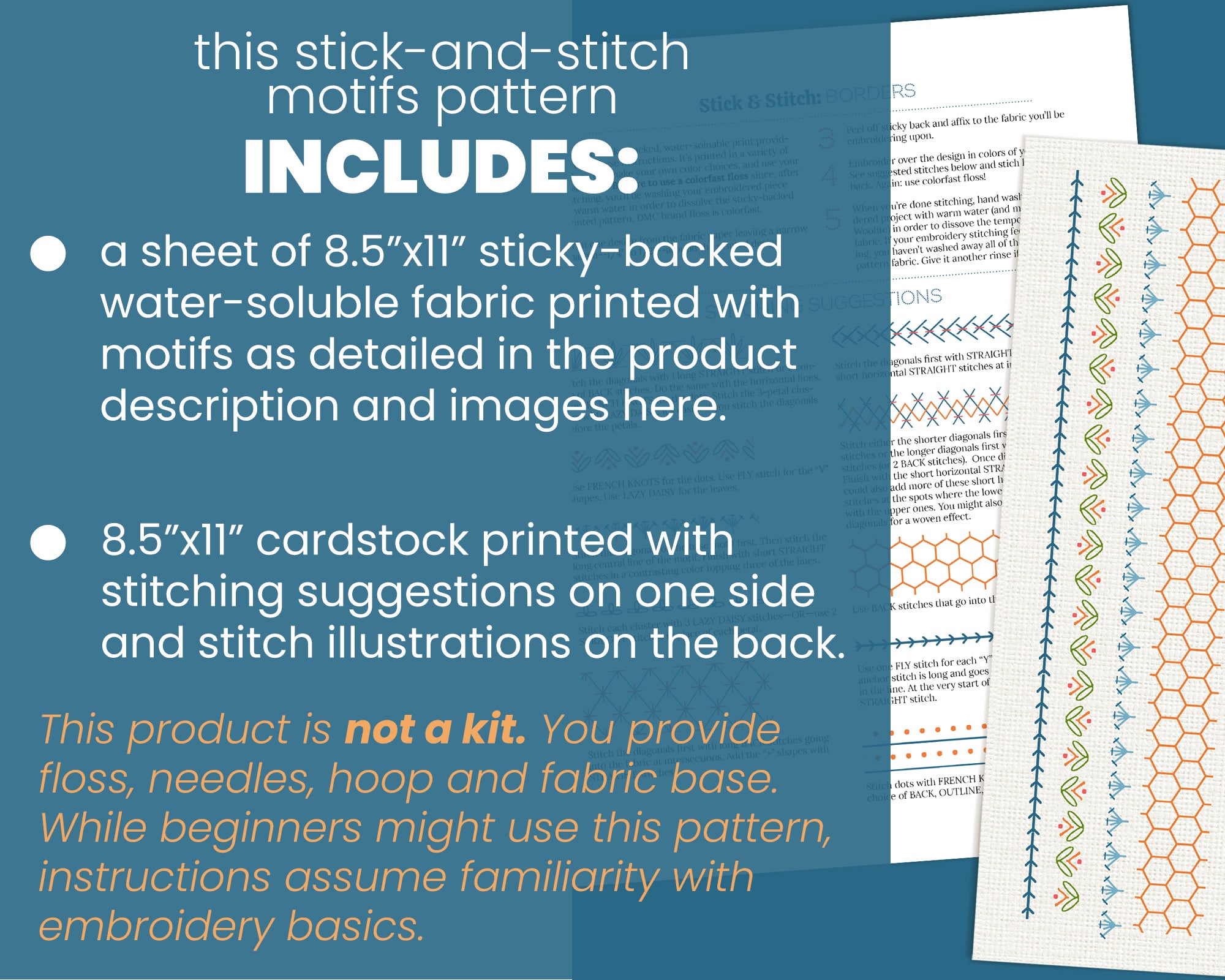 Stick & Stitch Motifs: Borders