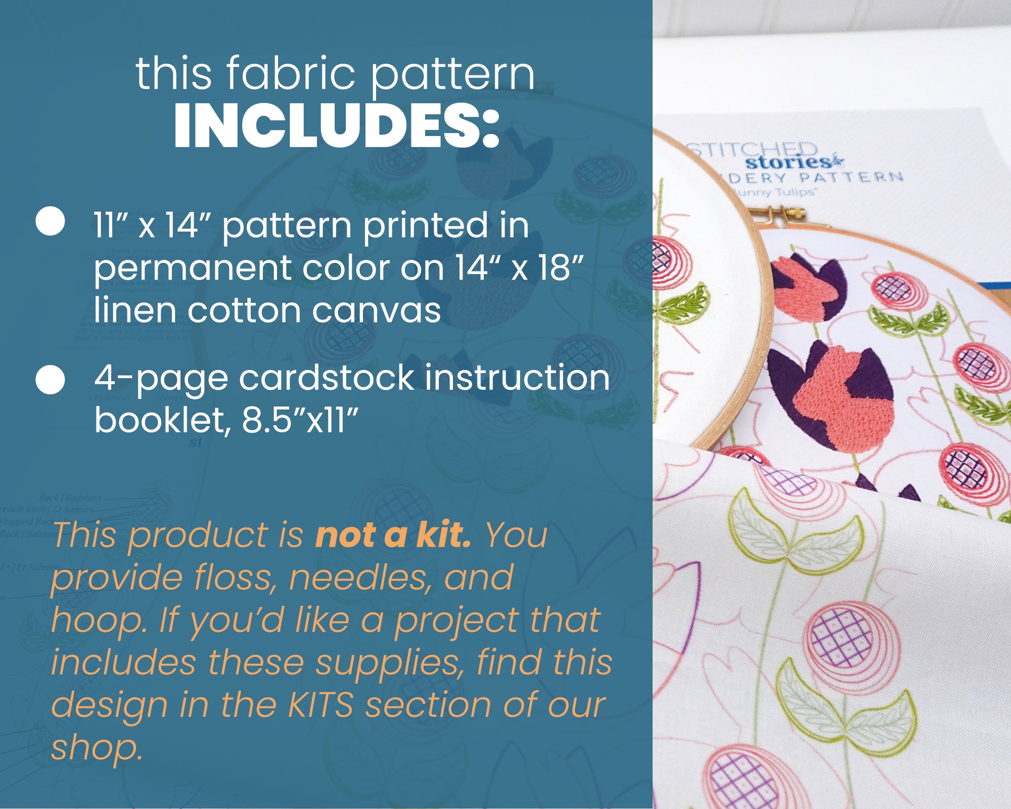 Bunny Tulips Printed Fabric Pattern