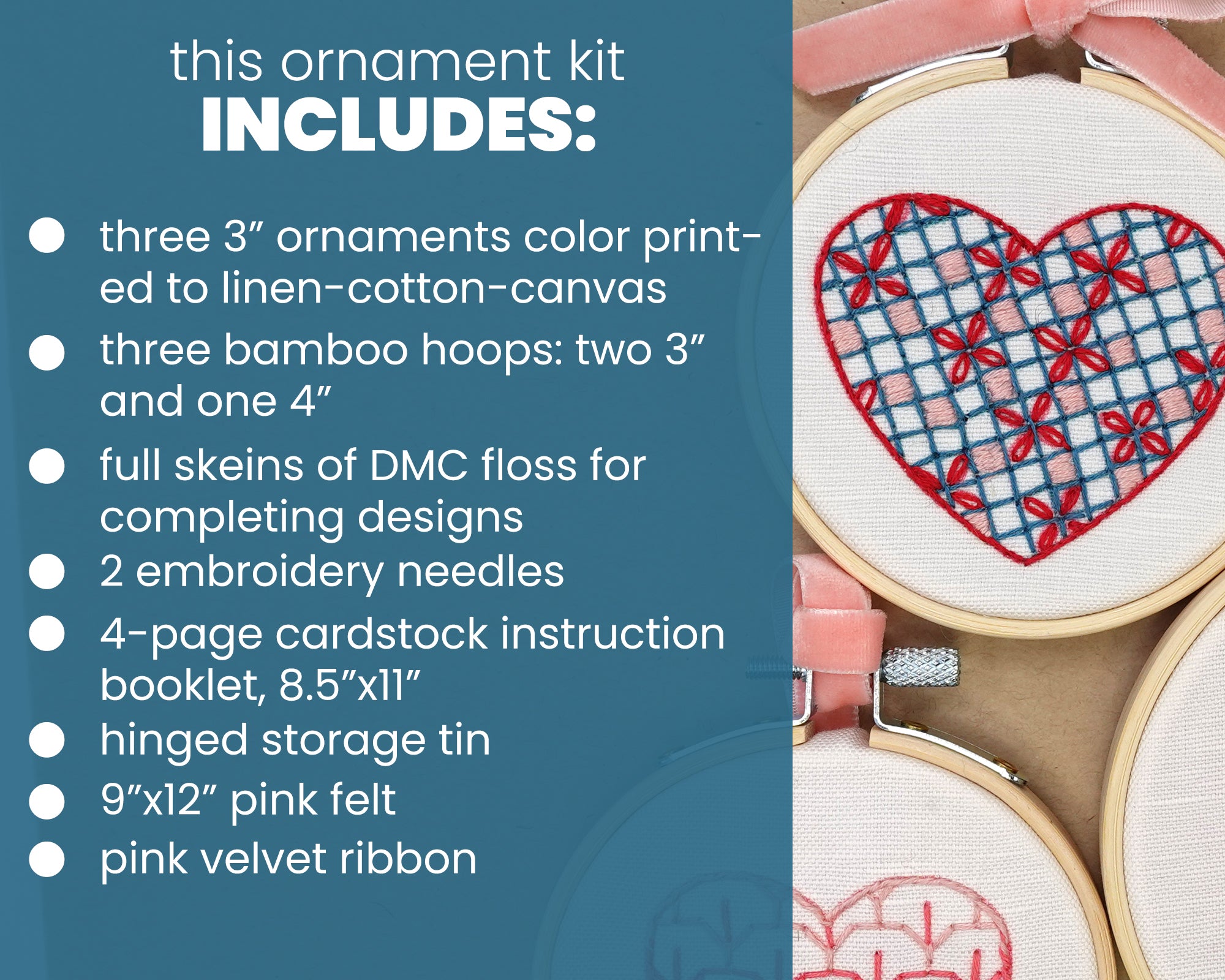 Heart Minis Embroidery Kit