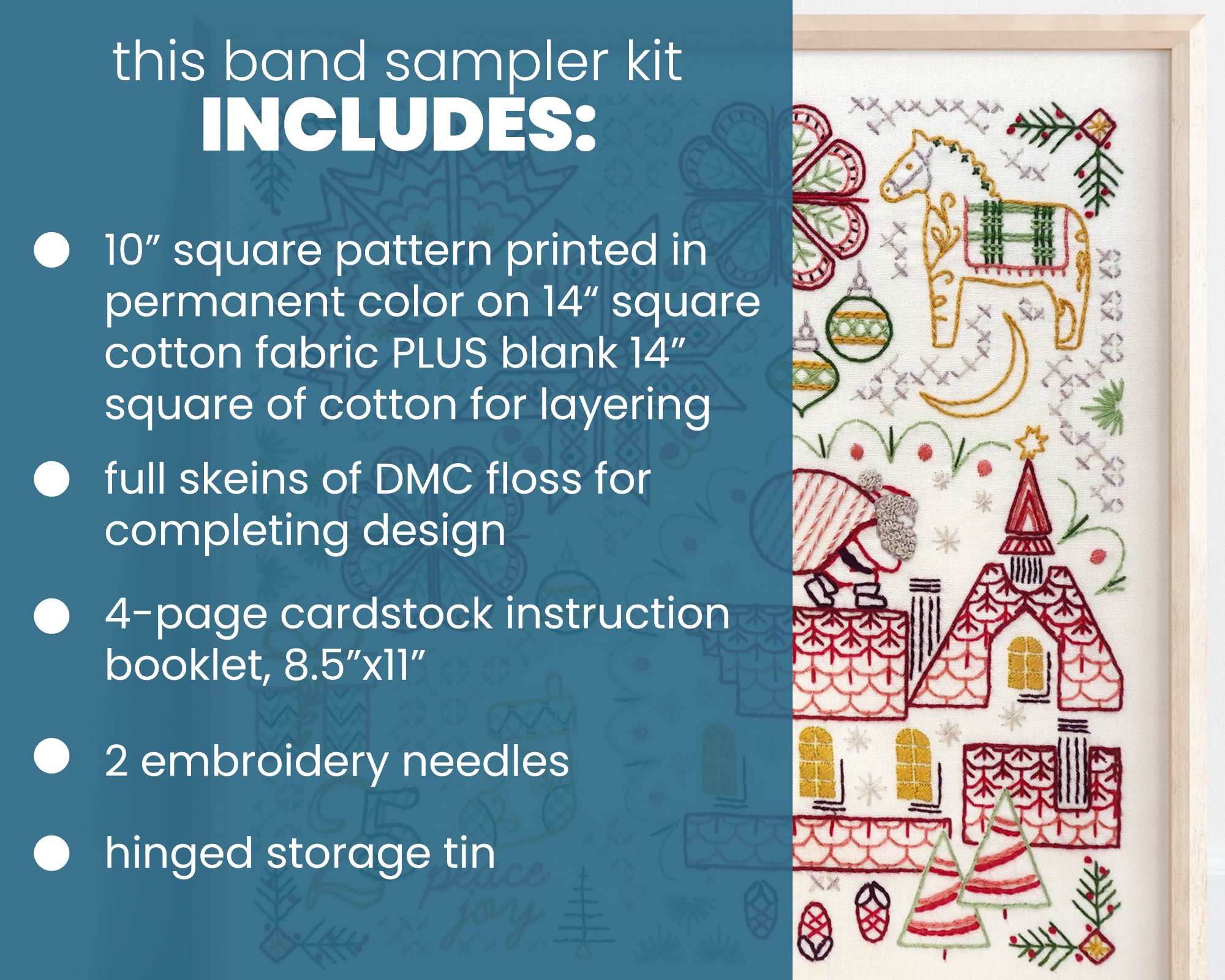 Christmas Motif Sampler Embroidery Kit