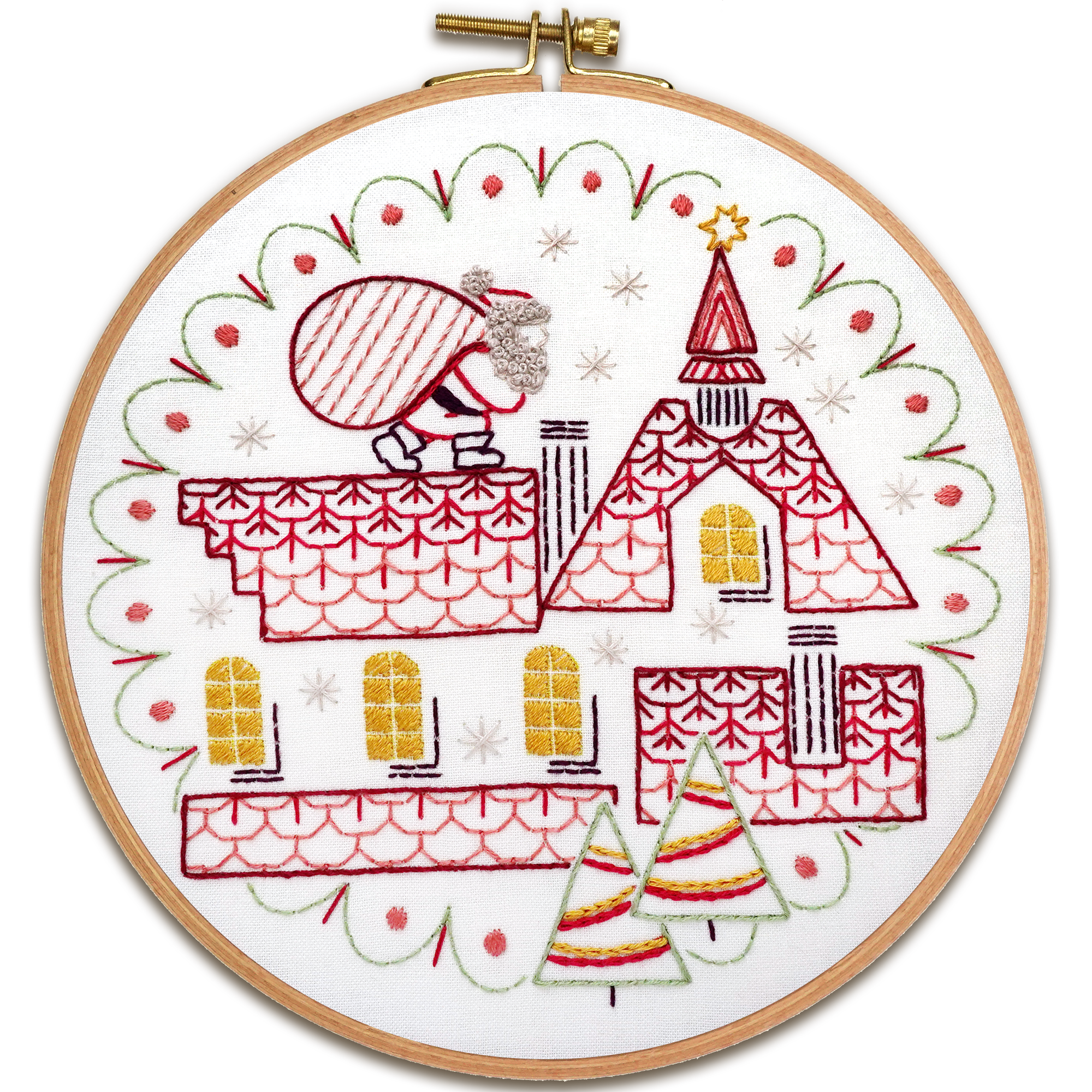 Up On The Rooftop Embroidery Kit