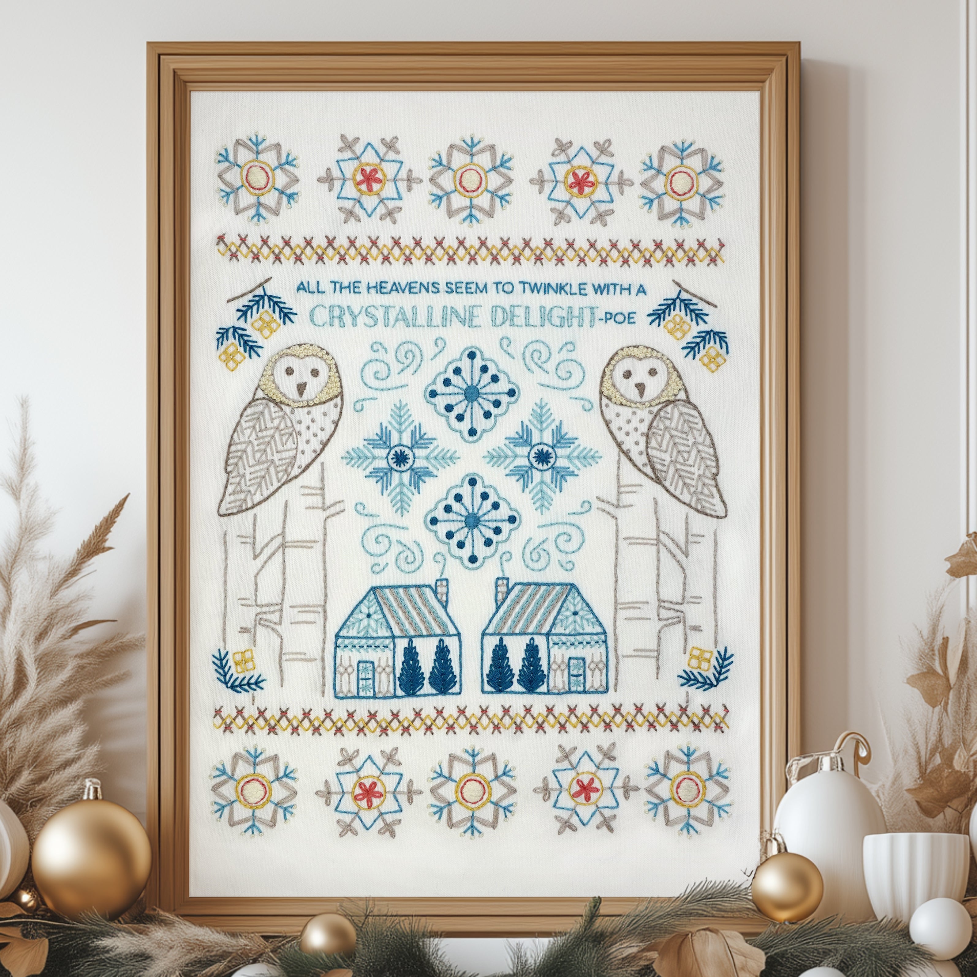 Seasonal Stitch Sampler Embroidery Kit Bundle of 3