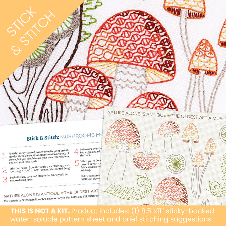 Stick & Stitch Motifs: Mushrooms