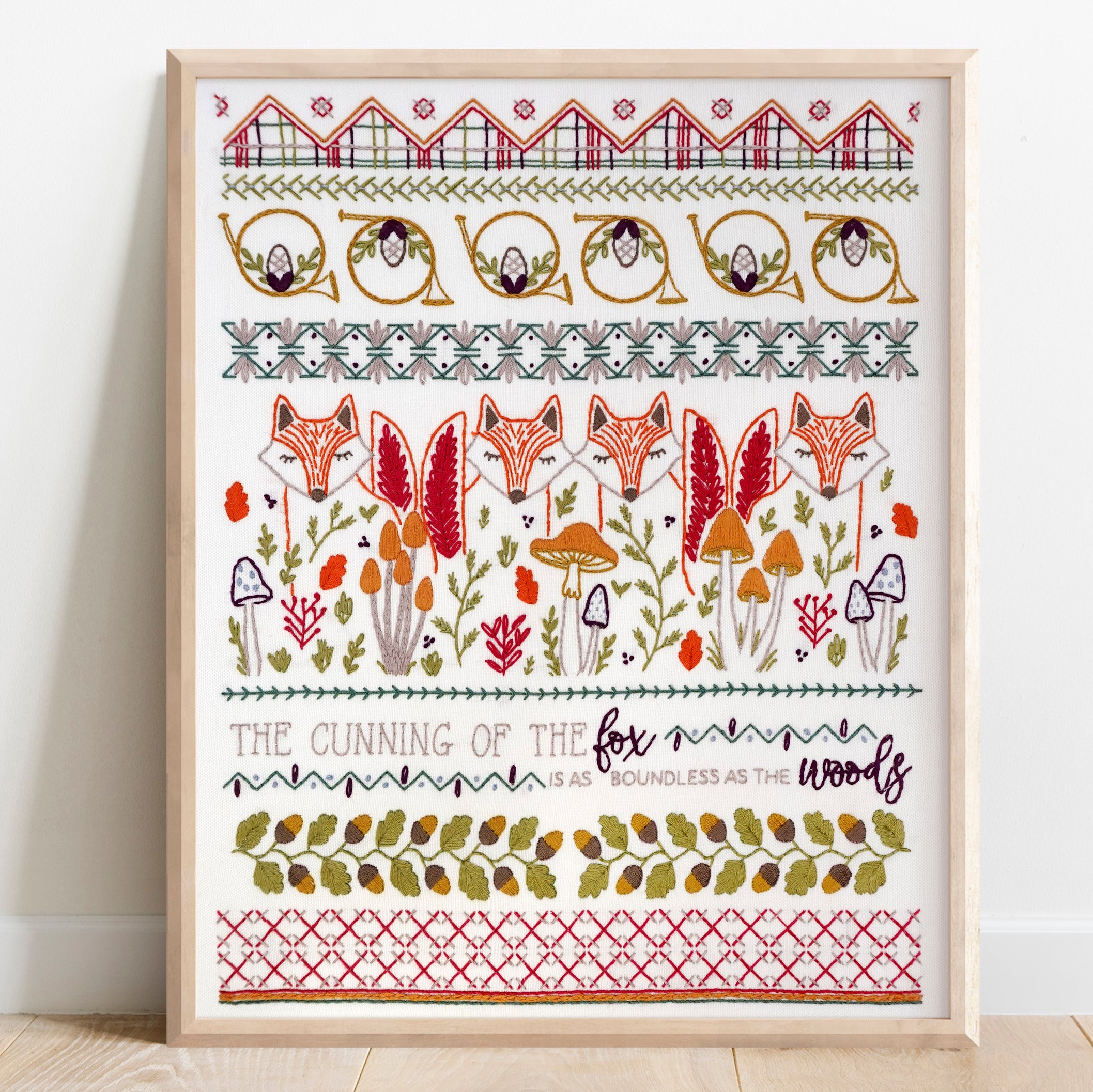 Through the Woods Sampler Embroidery Pattern Bundle of 3