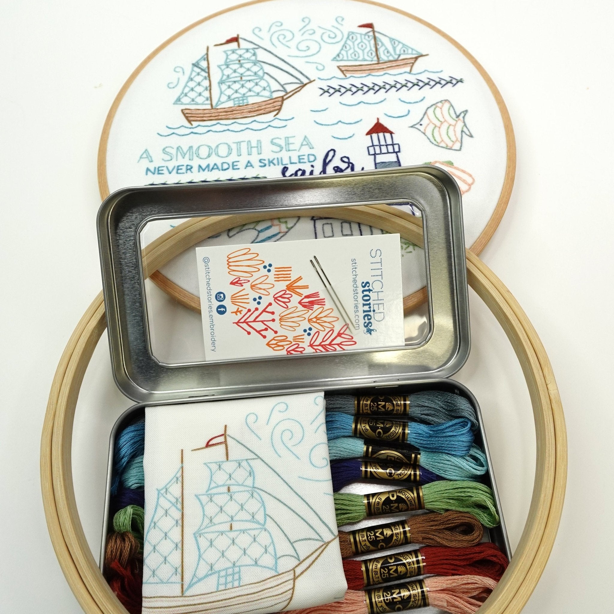 At Sea Embroidery Kit - Stitched Stories