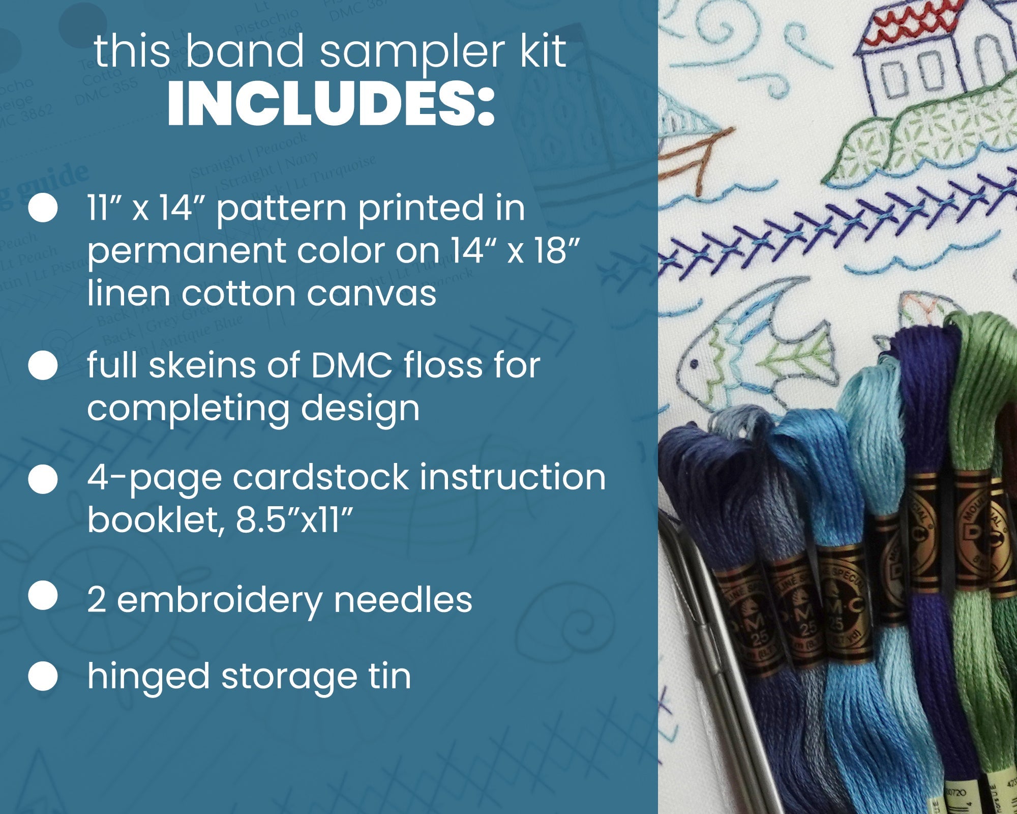 At Sea Embroidery Kit - Stitched Stories