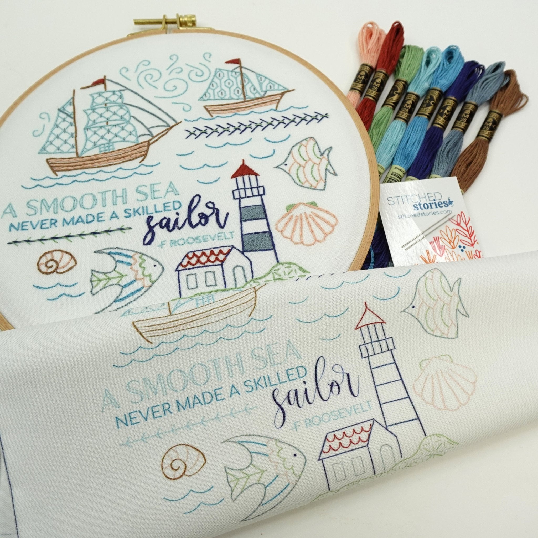 At Sea Embroidery Kit - Stitched Stories