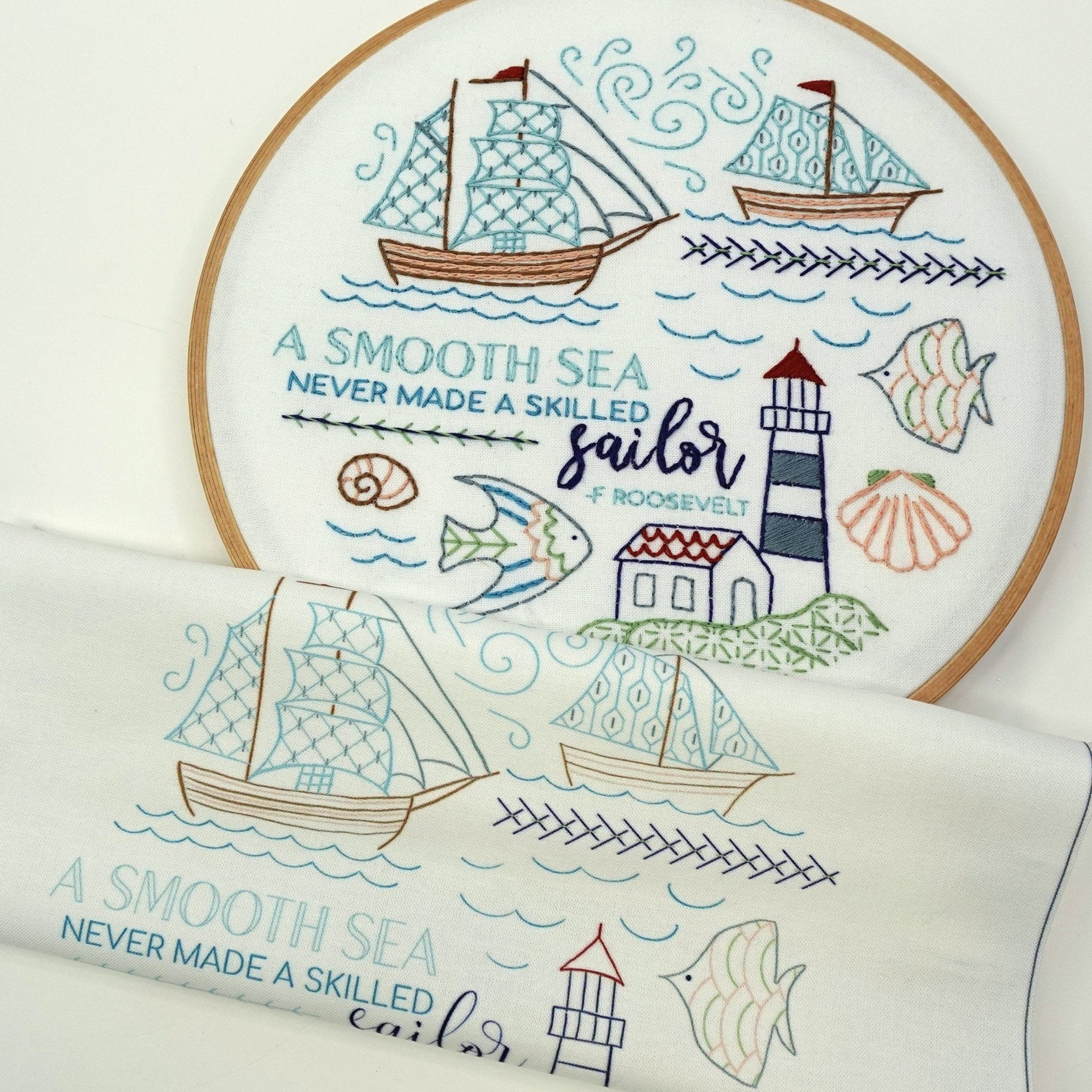 At Sea Printed Fabric Pattern - Stitched Stories