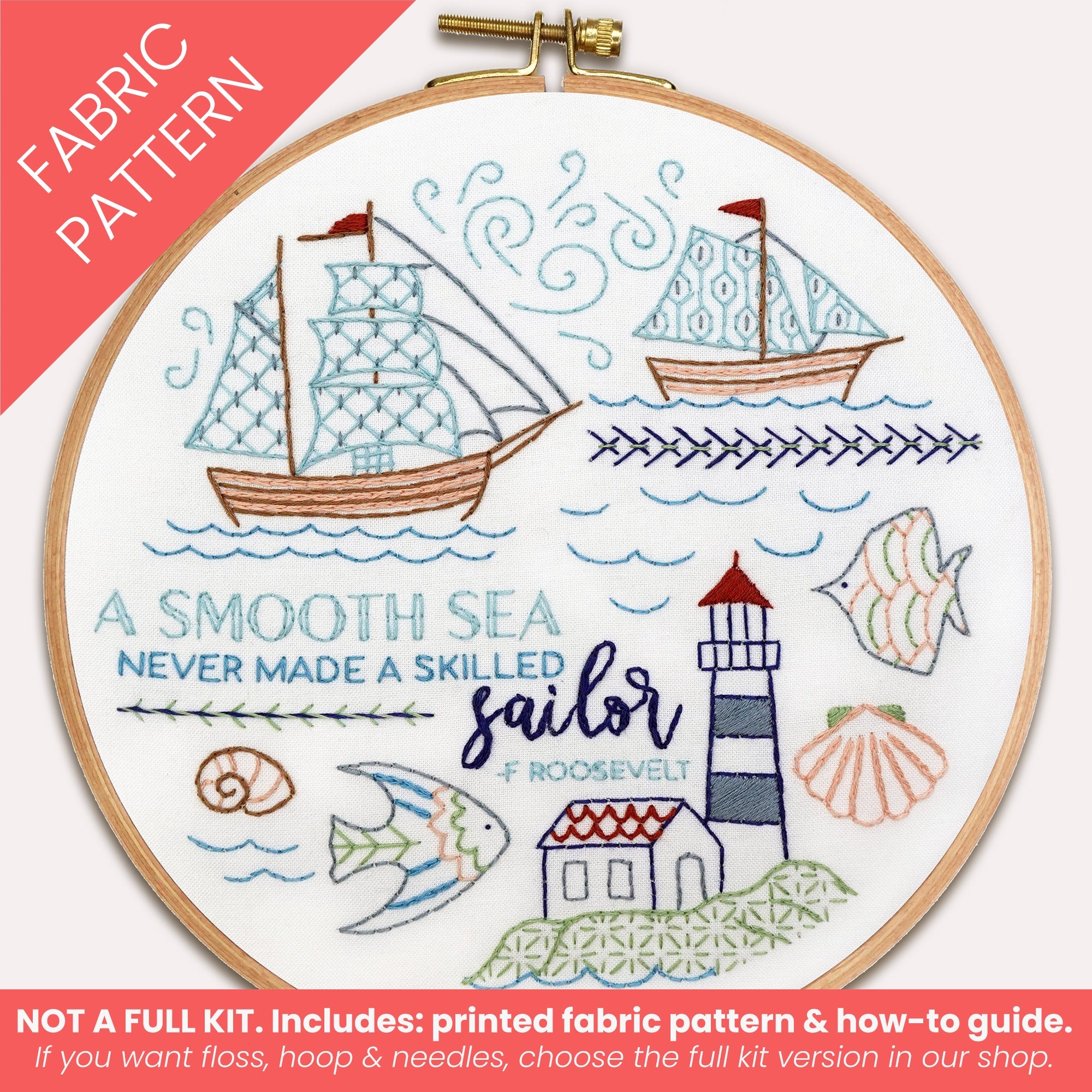 At Sea Printed Fabric Pattern - Stitched Stories