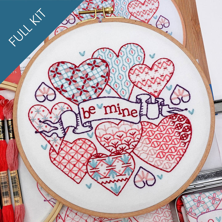 Be Mine Embroidery Kit - Stitched Stories