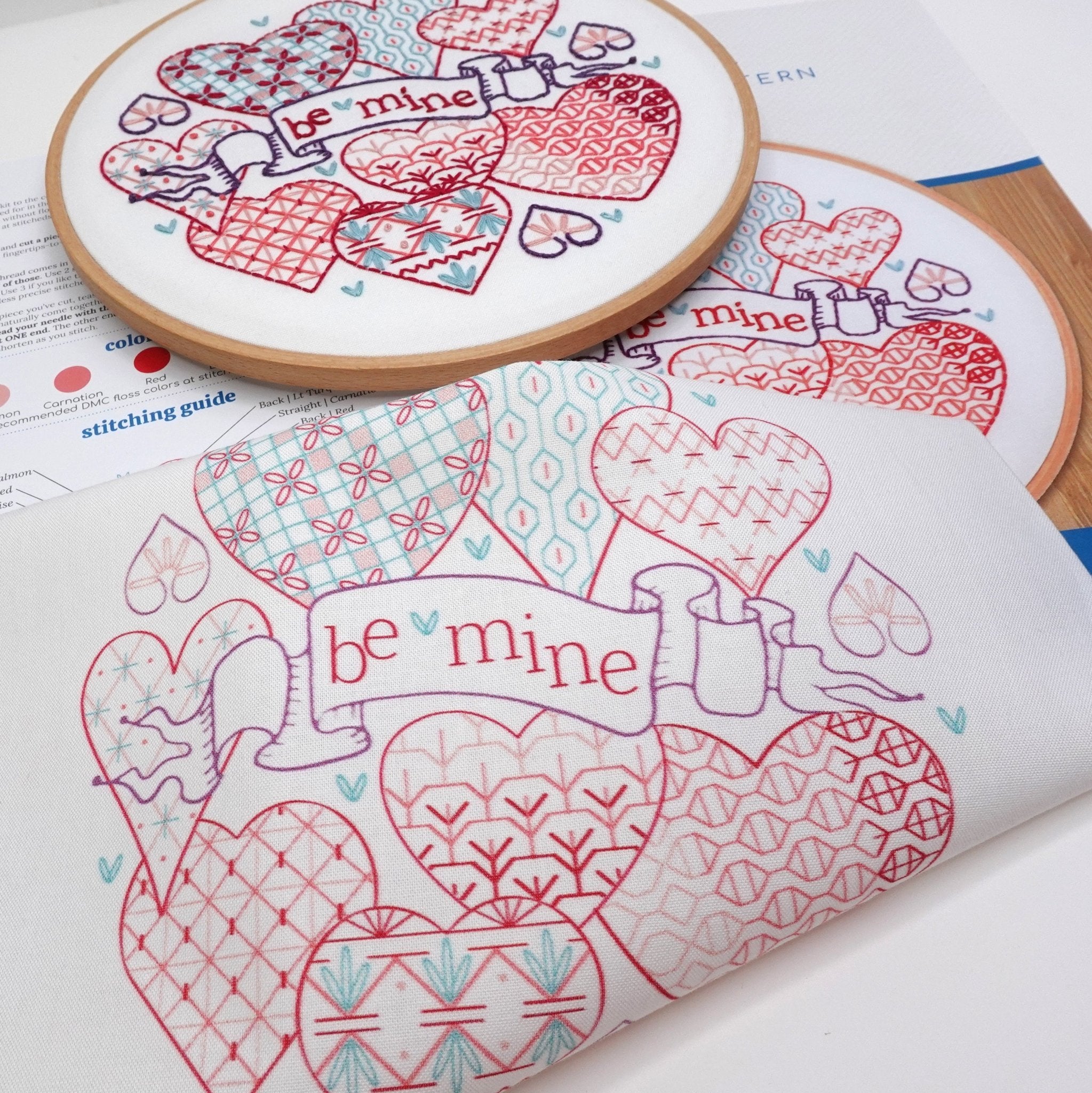 Be Mine Embroidery Kit - Stitched Stories