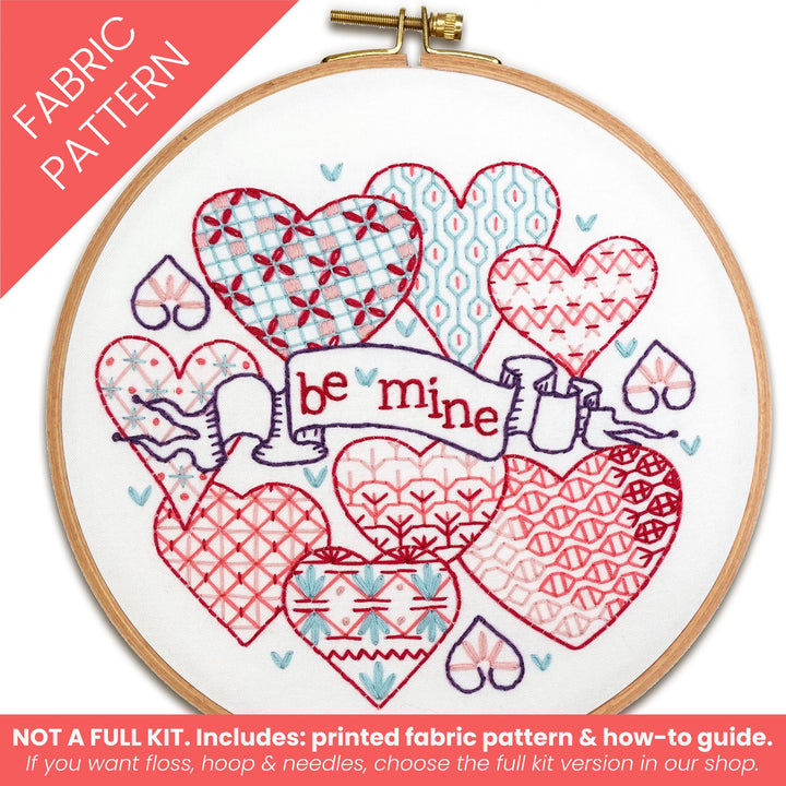 Be Mine Printed Fabric Pattern - Stitched Stories