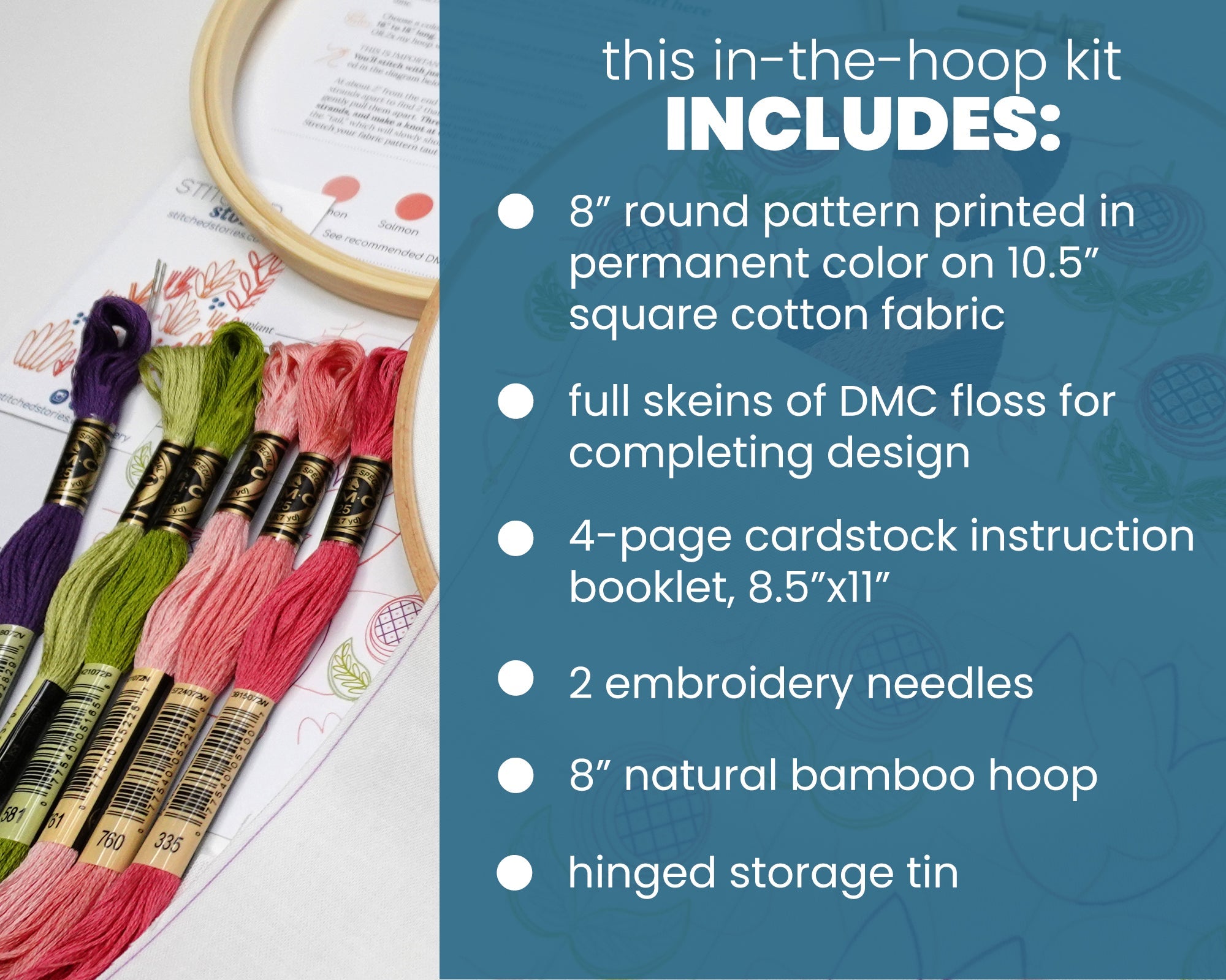 Bunny Tulips Embroidery Kit - Stitched Stories