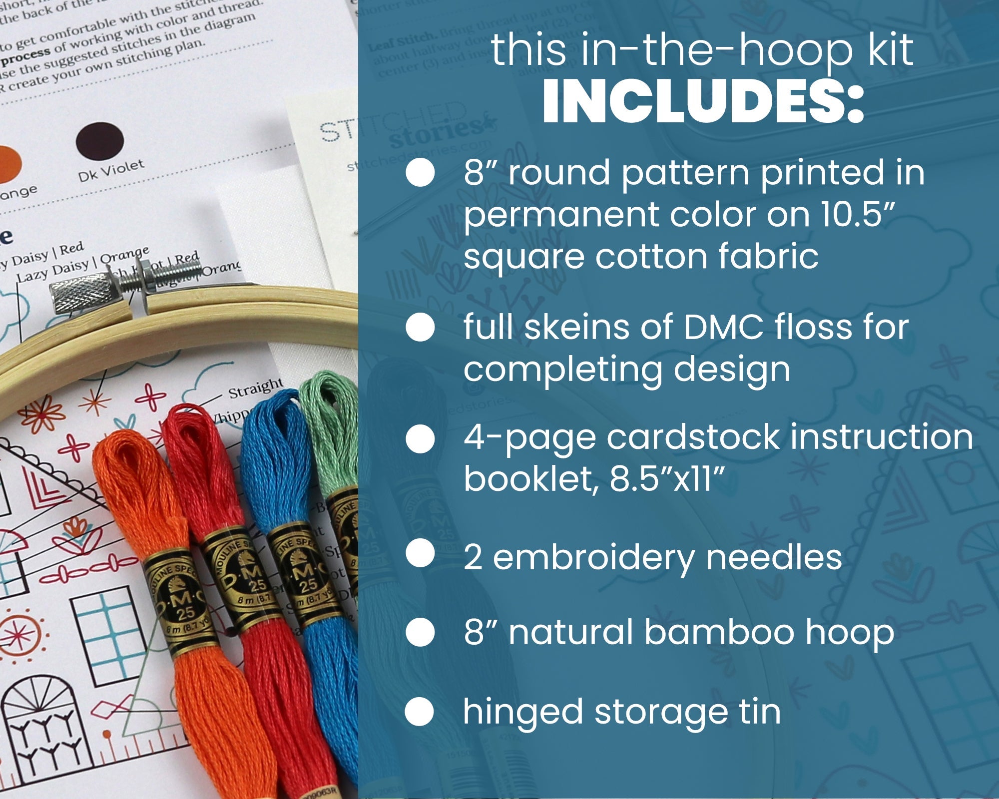 Charmed Cottage Child's / Beginner Embroidery Kit - Stitched Stories