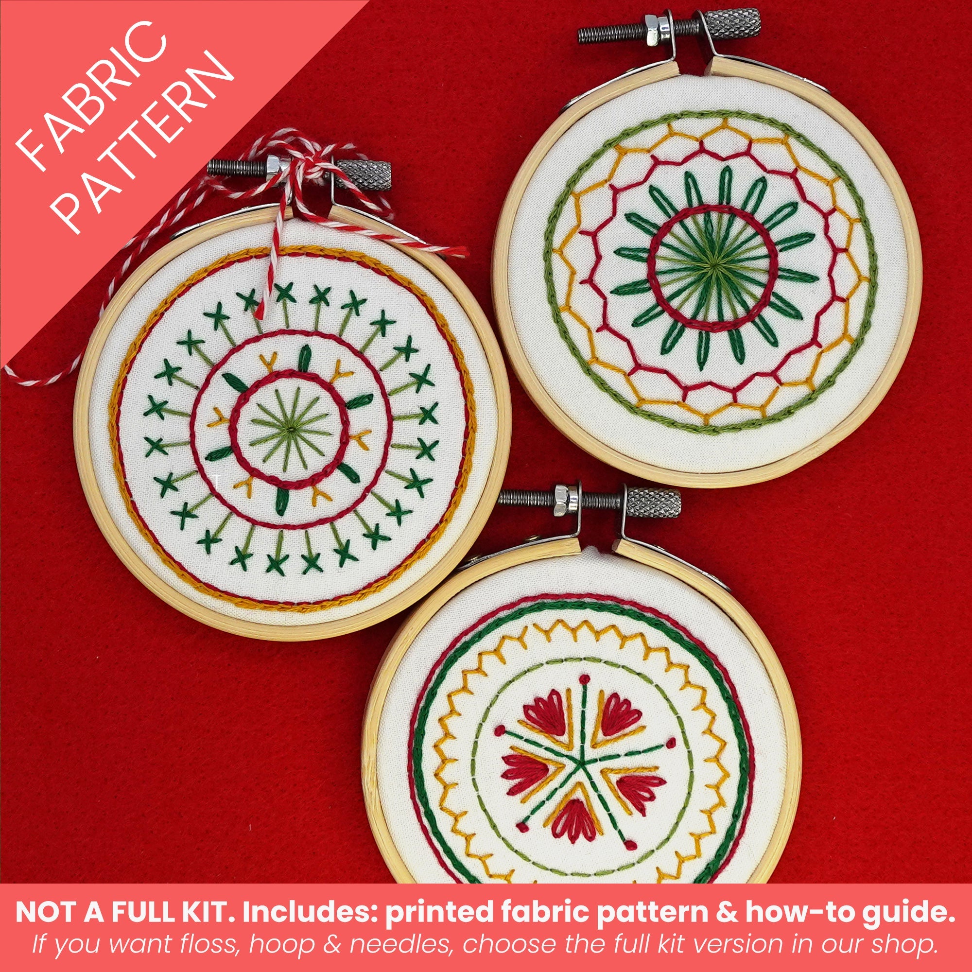 Christmas Balls Ornaments Embroidery Pattern - Stitched Stories