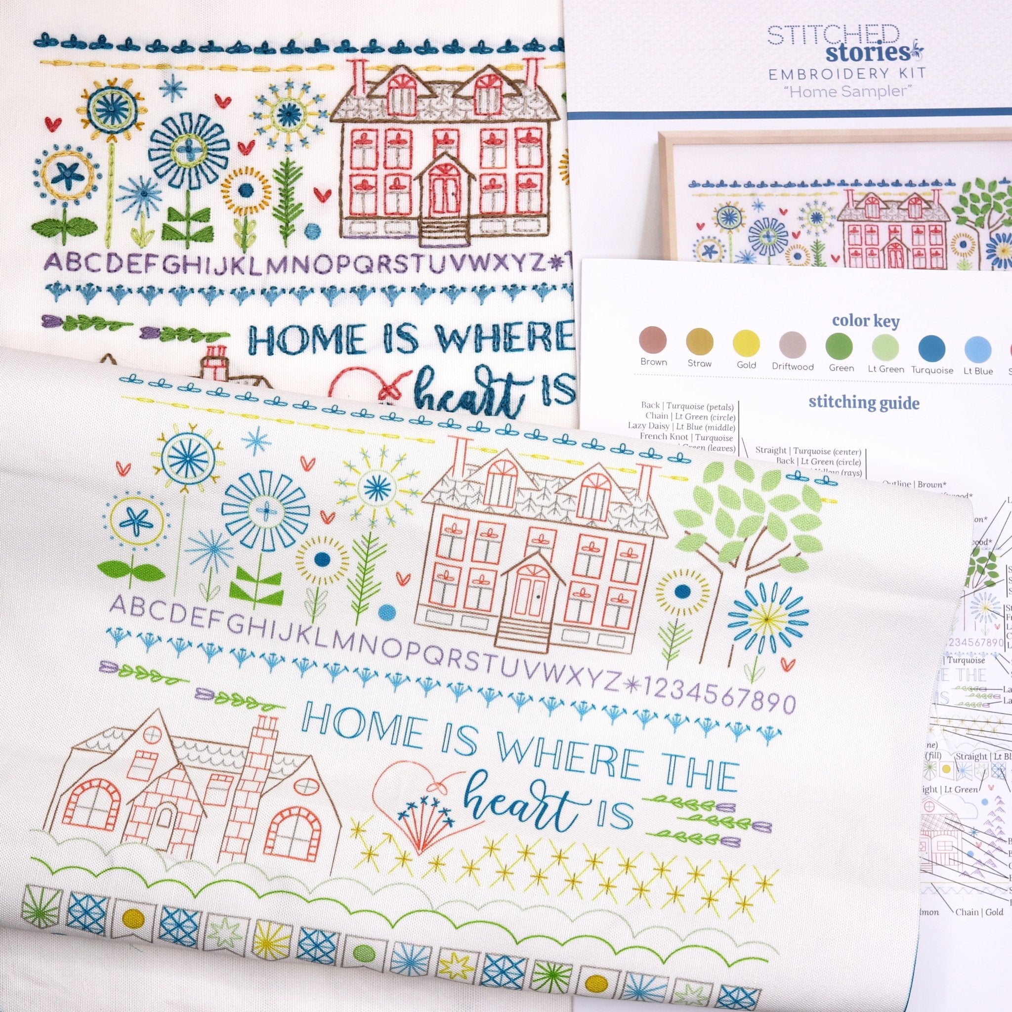 Classic Stitch Sampler Embroidery Pattern Bundle of 3 - Stitched Stories