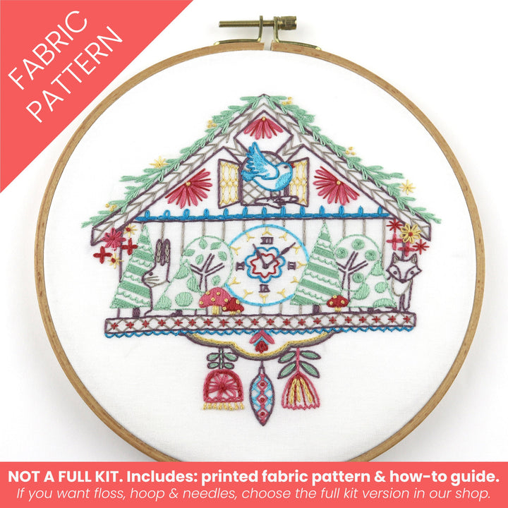 Cuckoo Clock Printed Fabric Pattern - Stitched Stories