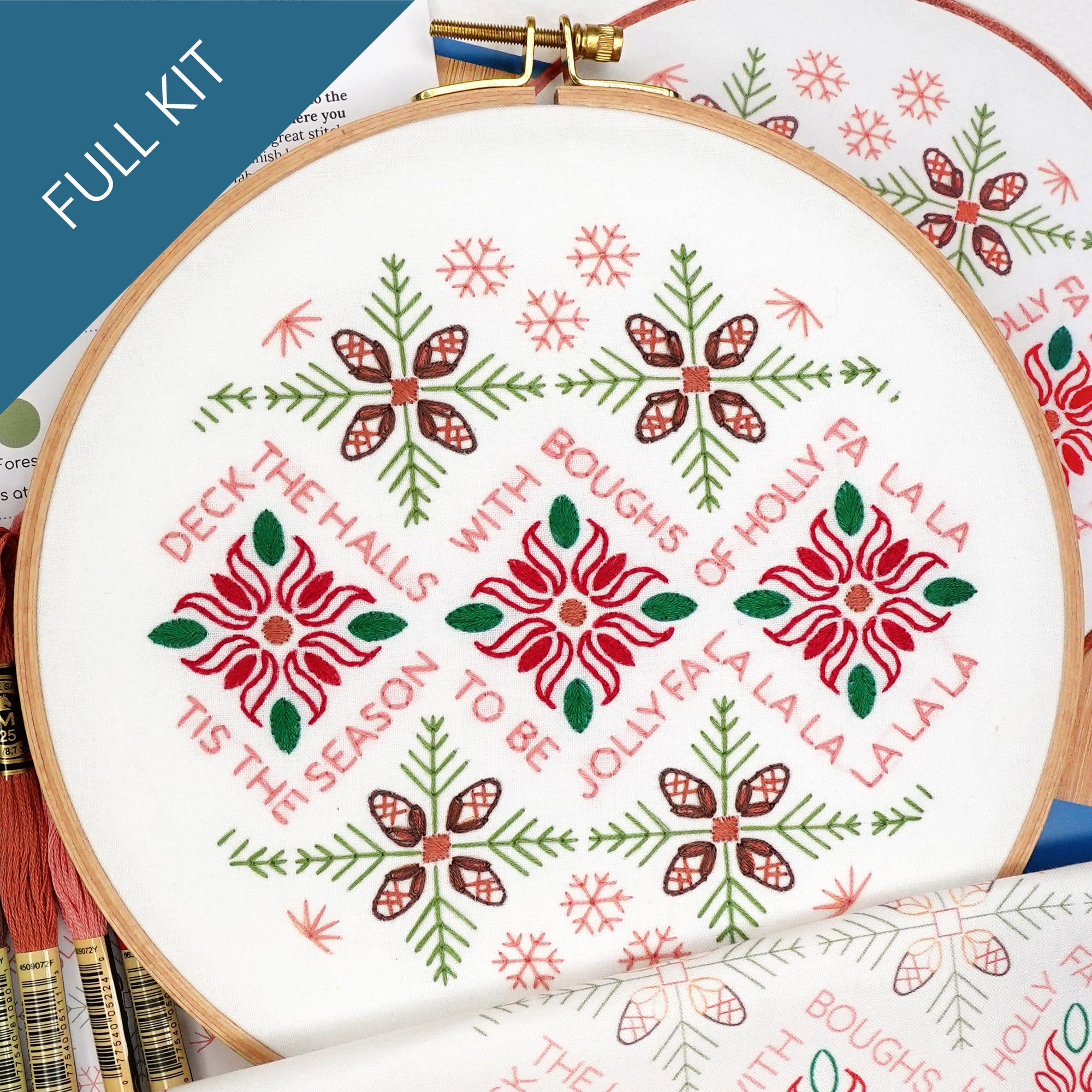 Deck the Halls Embroidery Kit - Stitched Stories