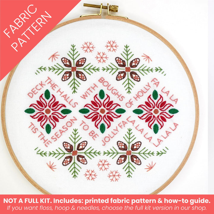 Deck the Halls Printed Fabric Pattern - Stitched Stories