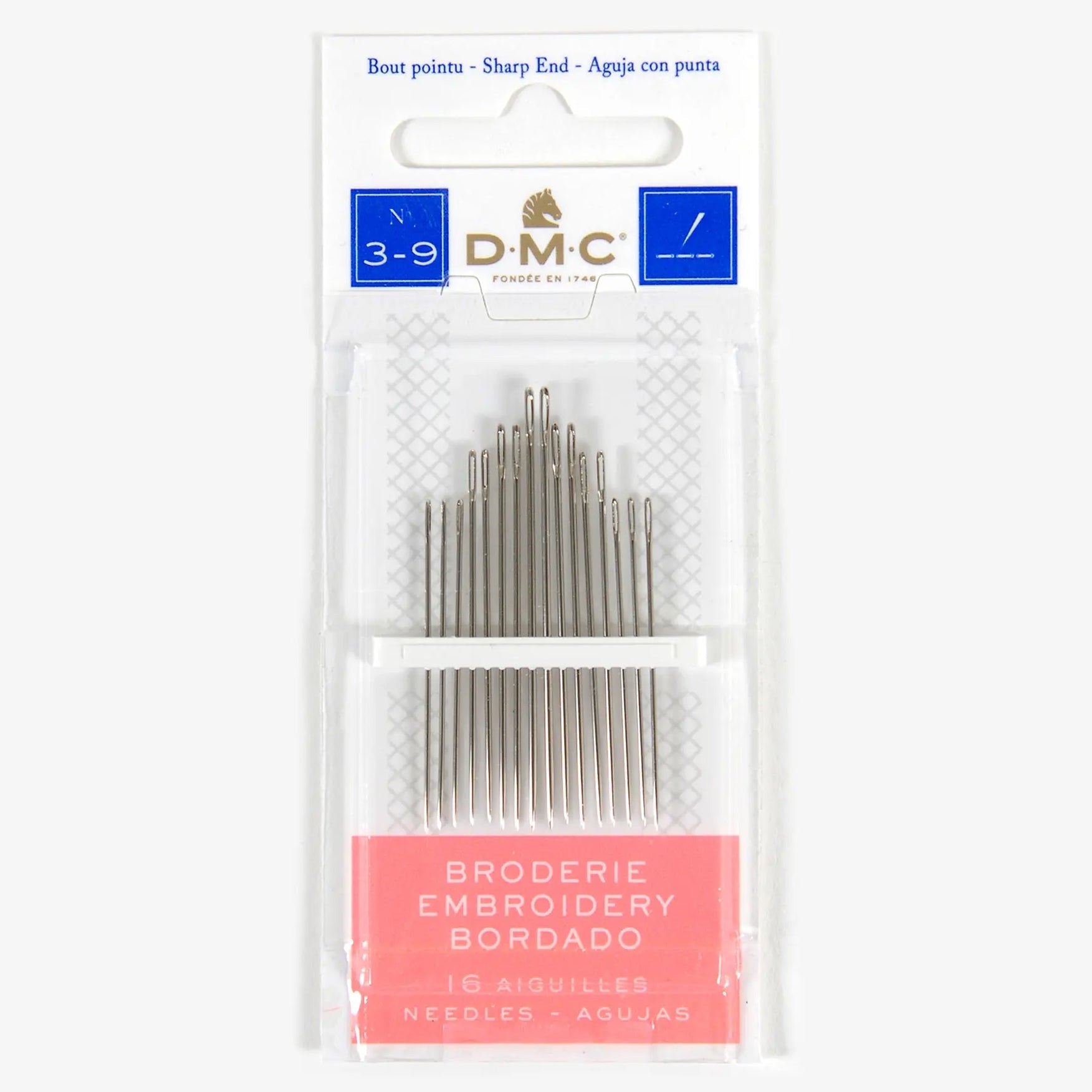 Embroidery Needles sizes 3 - 9 DMC - Stitched Stories
