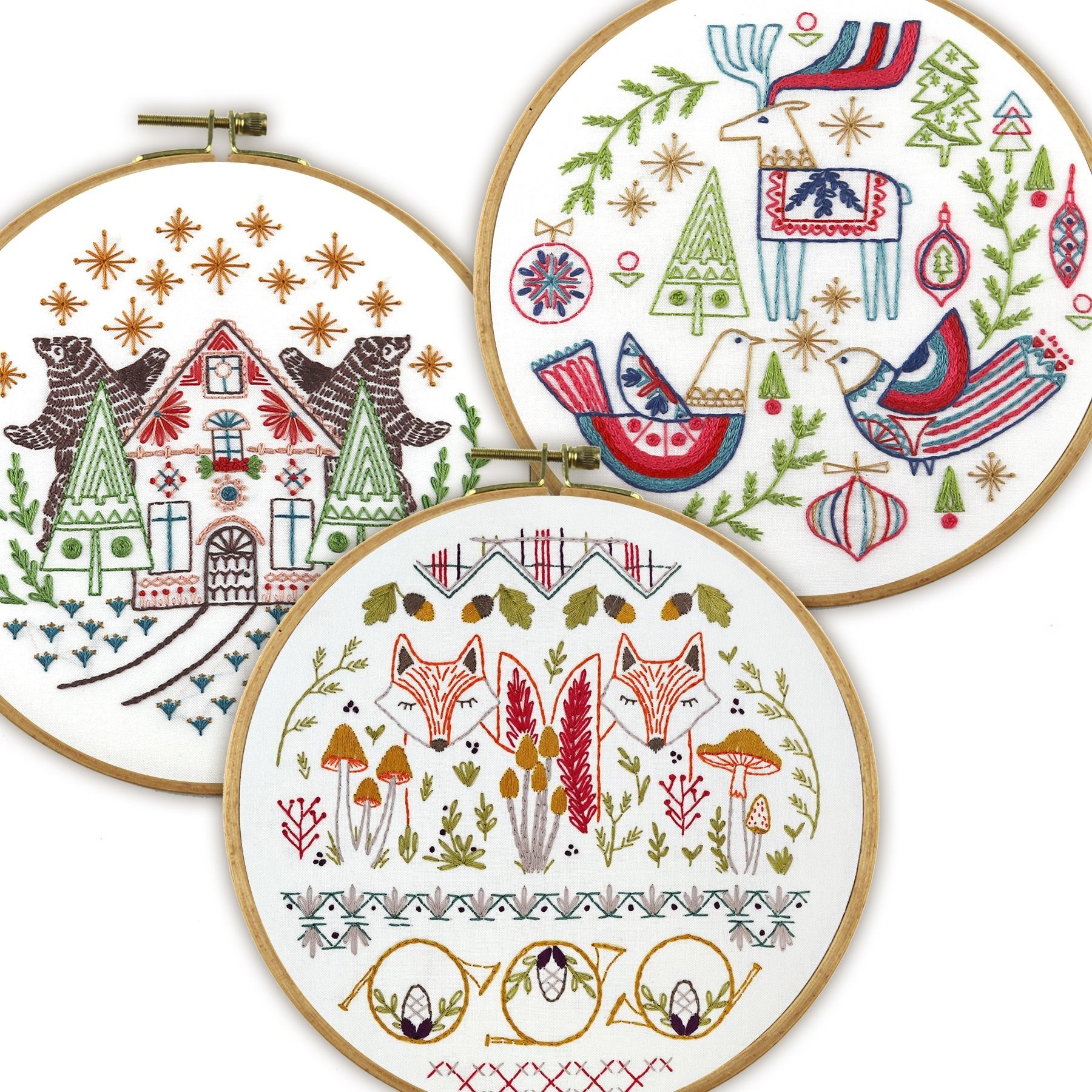 Festive Forest Bundle of 3 Fabric Patterns - Stitched Stories