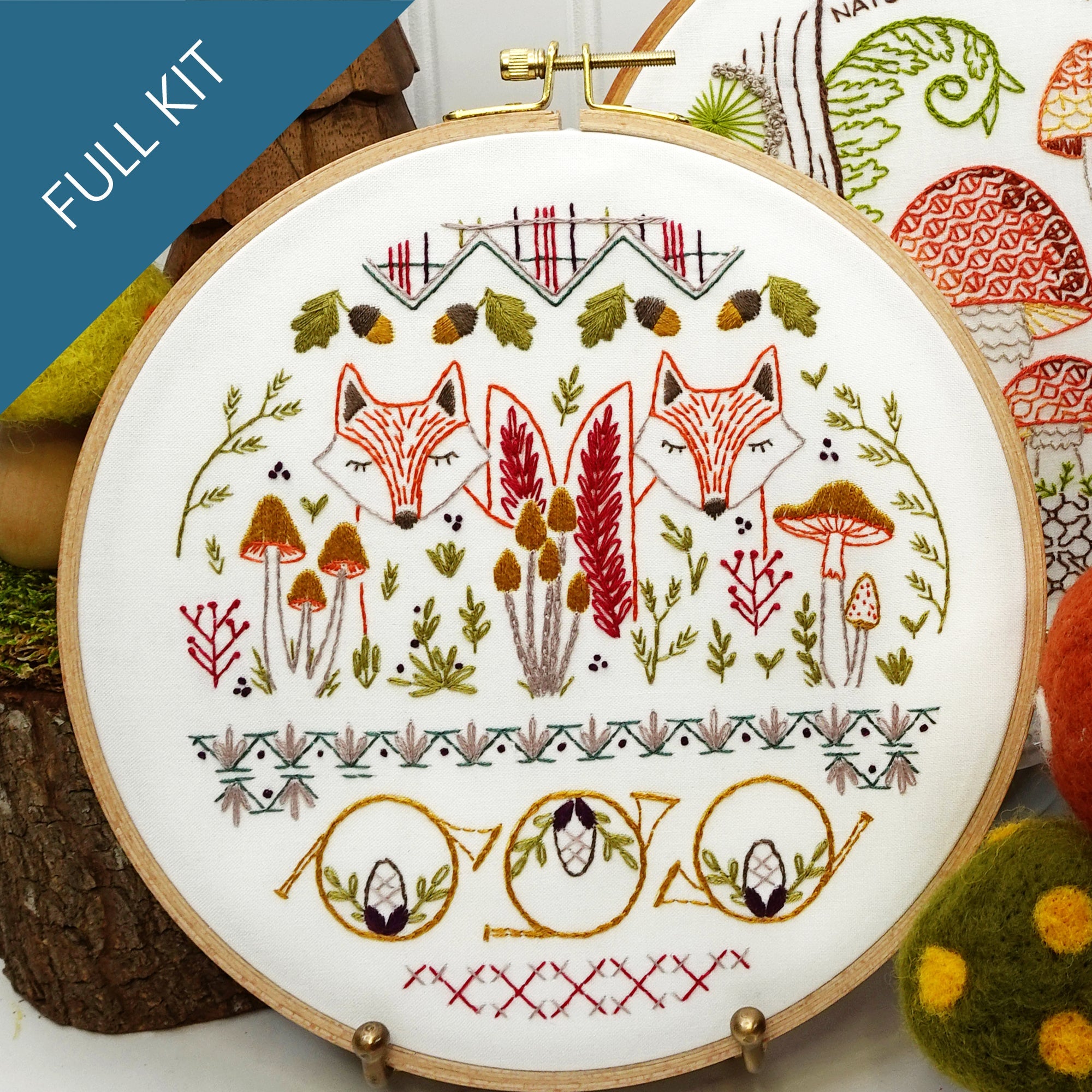 Forest Fox Embroidery Kit - Stitched Stories