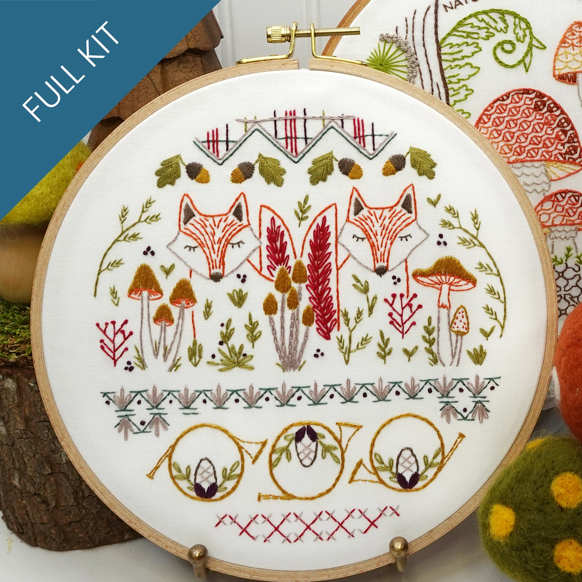 Forest Fox Embroidery Kit - Stitched Stories