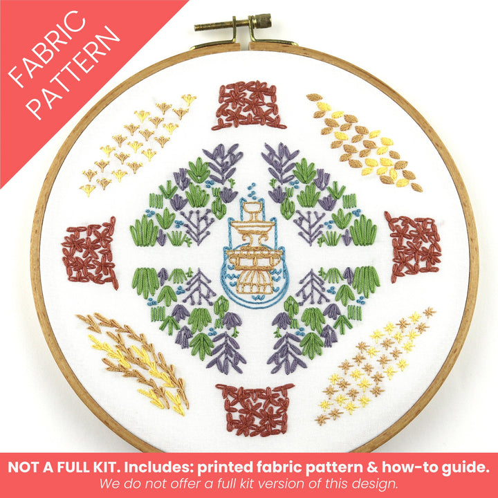 Formal Garden Printed Fabric Pattern - Stitched Stories