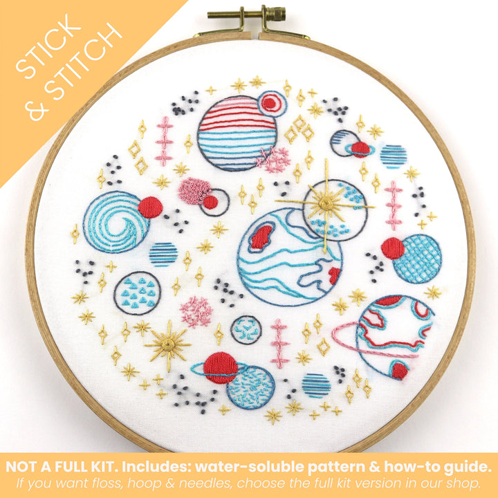 Galaxy Stick & Stitch Water - Soluble Pattern - Stitched Stories