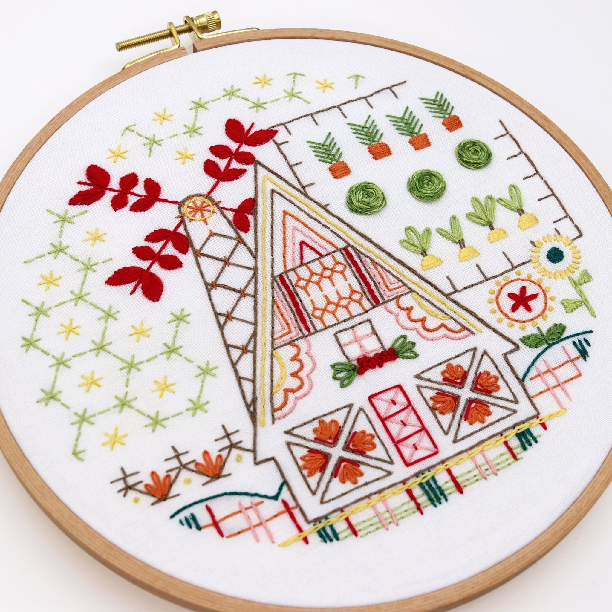 Garden Cottage Embroidery Kit - Stitched Stories