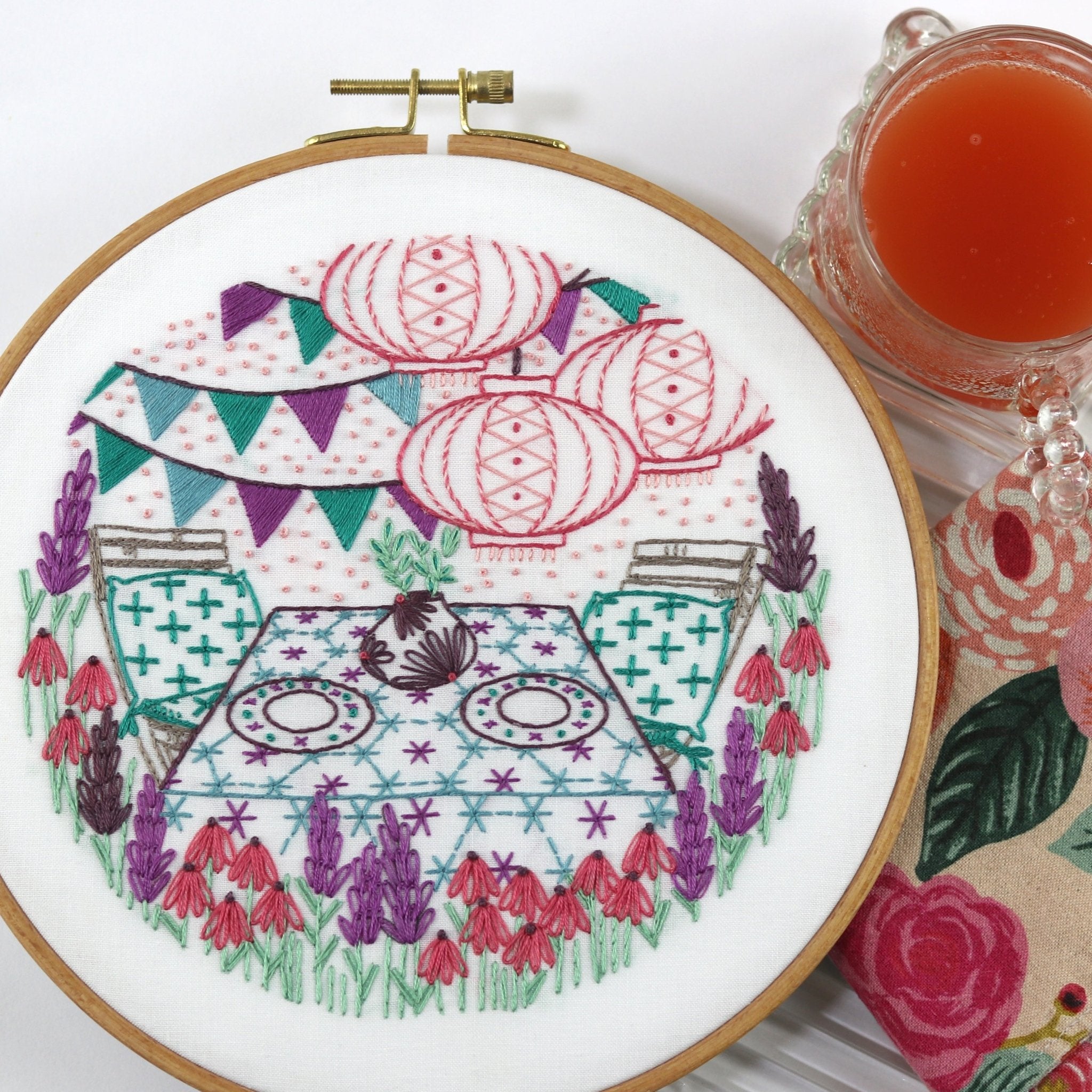 Garden Party Printed Fabric Pattern - Stitched Stories