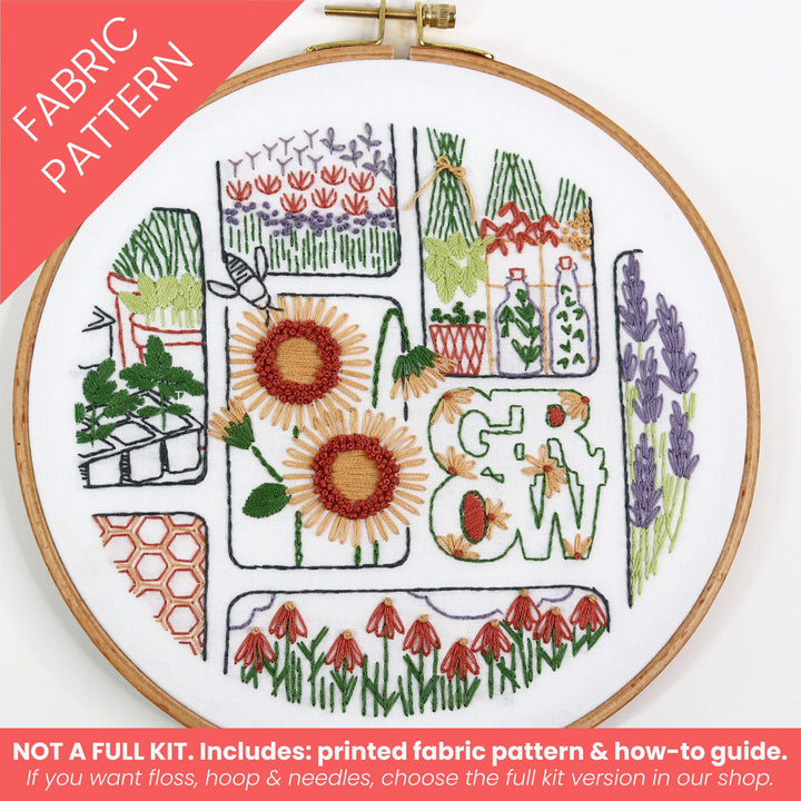 Grow Printed Fabric Pattern - Stitched Stories