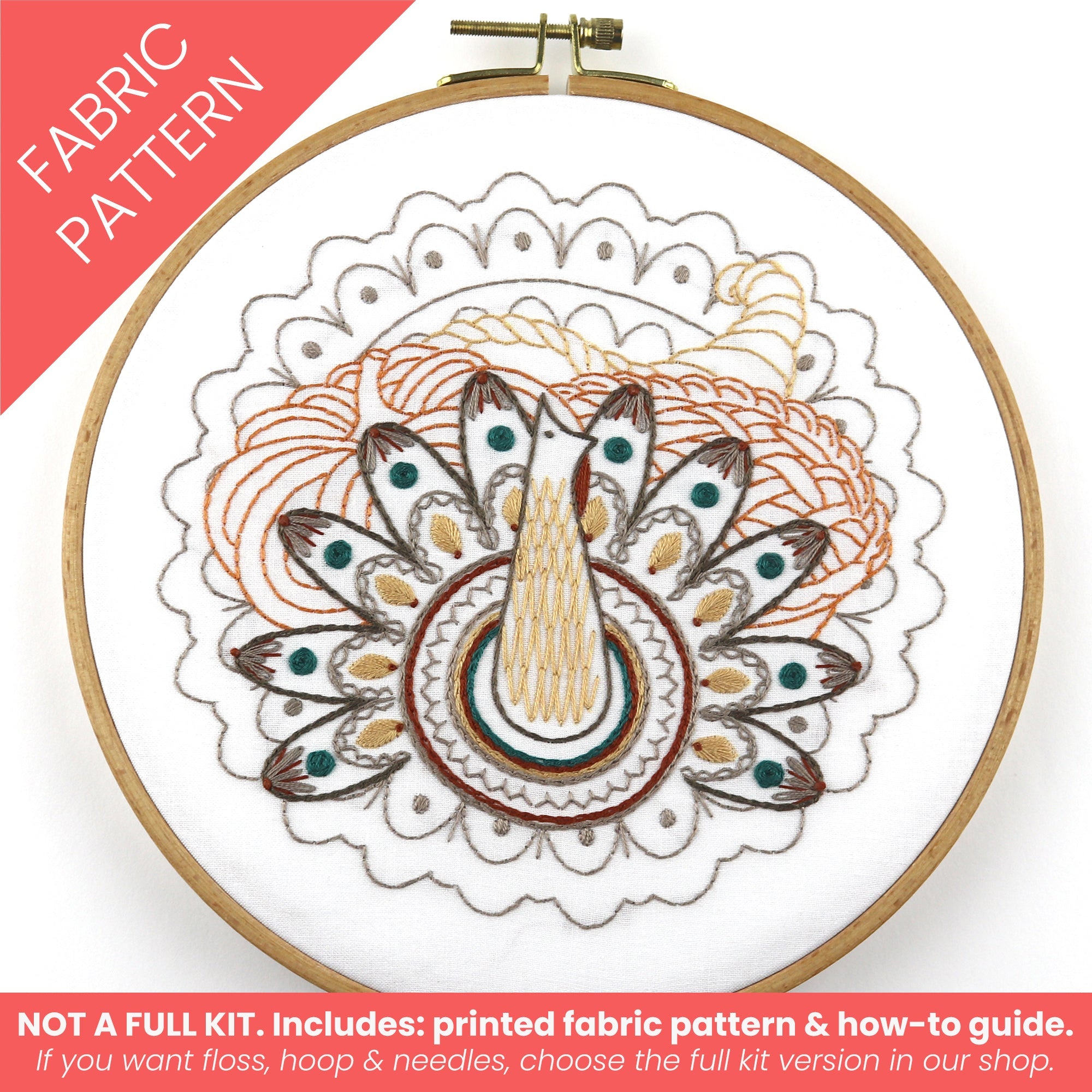 Embroidery Patterns - Pre Printed Fabric, Cotton, Stitched